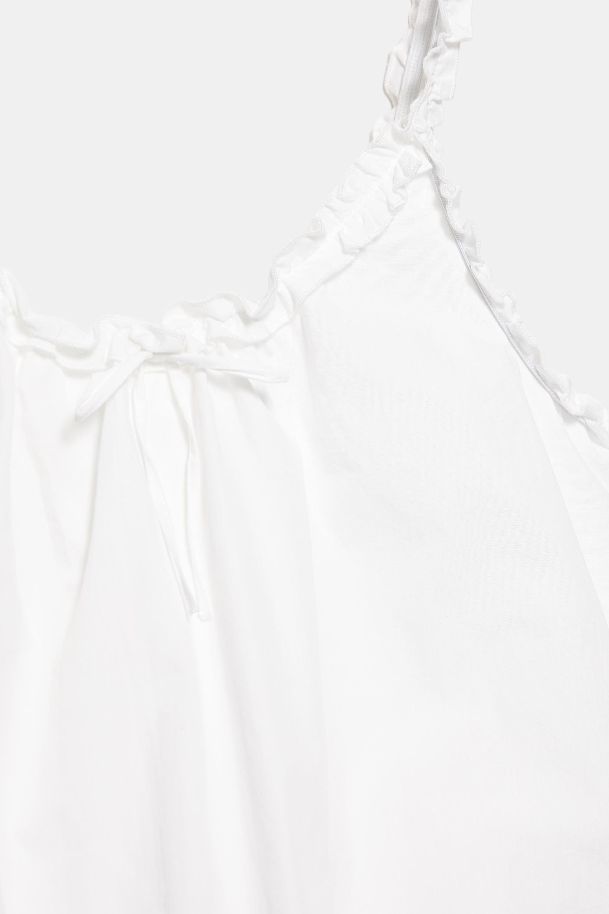 Kısa balon beyaz elbise - Görsel 3