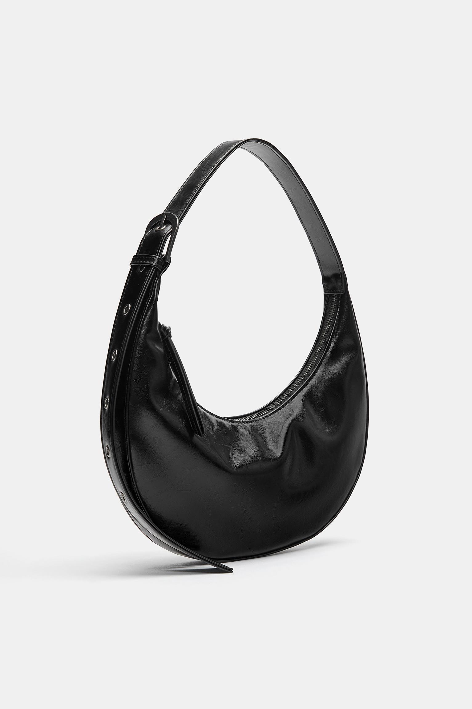 Shoulder bag with buckle detail — Black