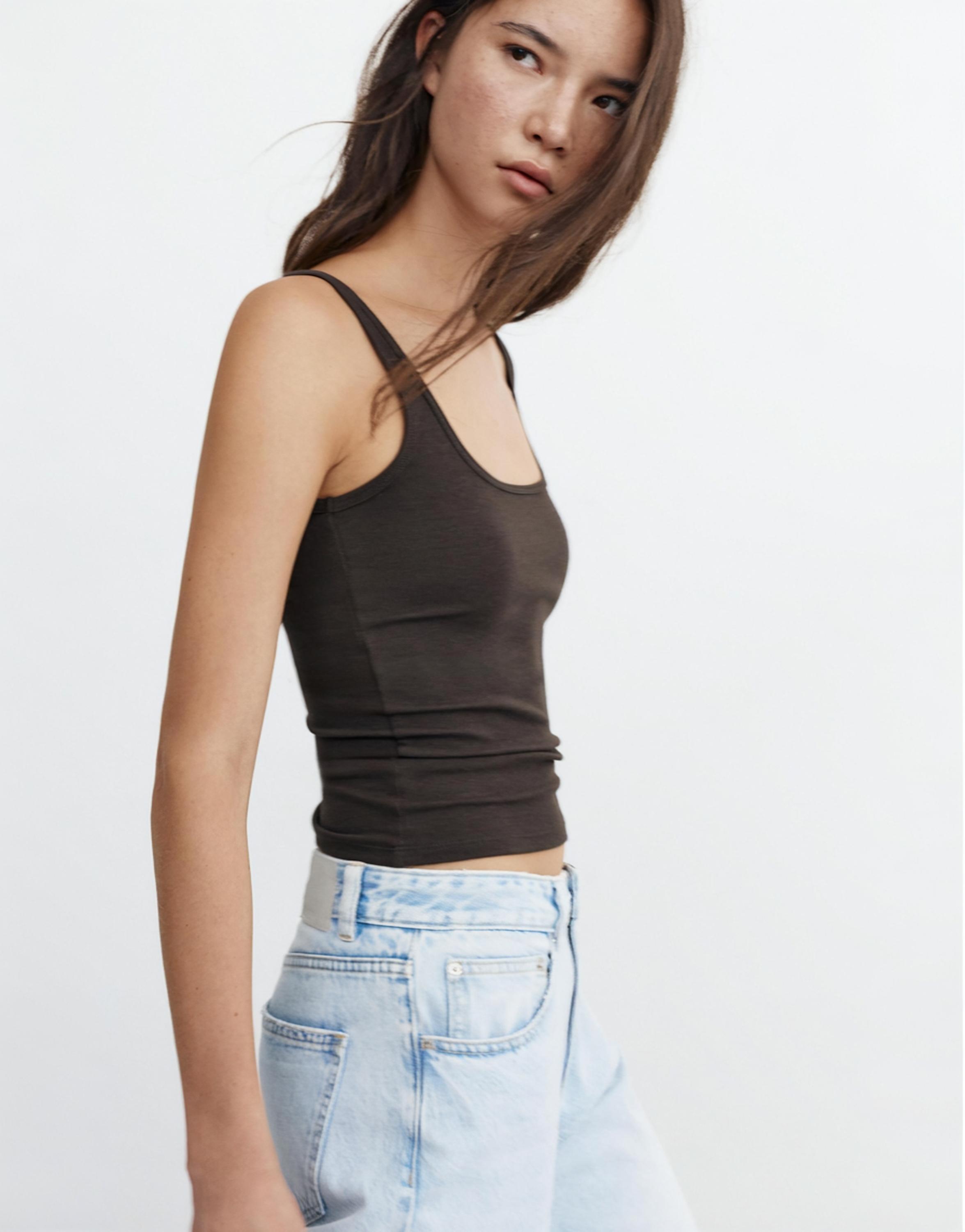 Modal askılı tank top - Görsel 10