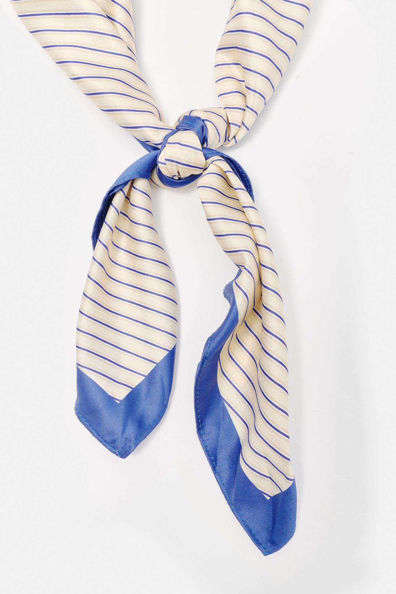 Bandana stripe scarf — Blue