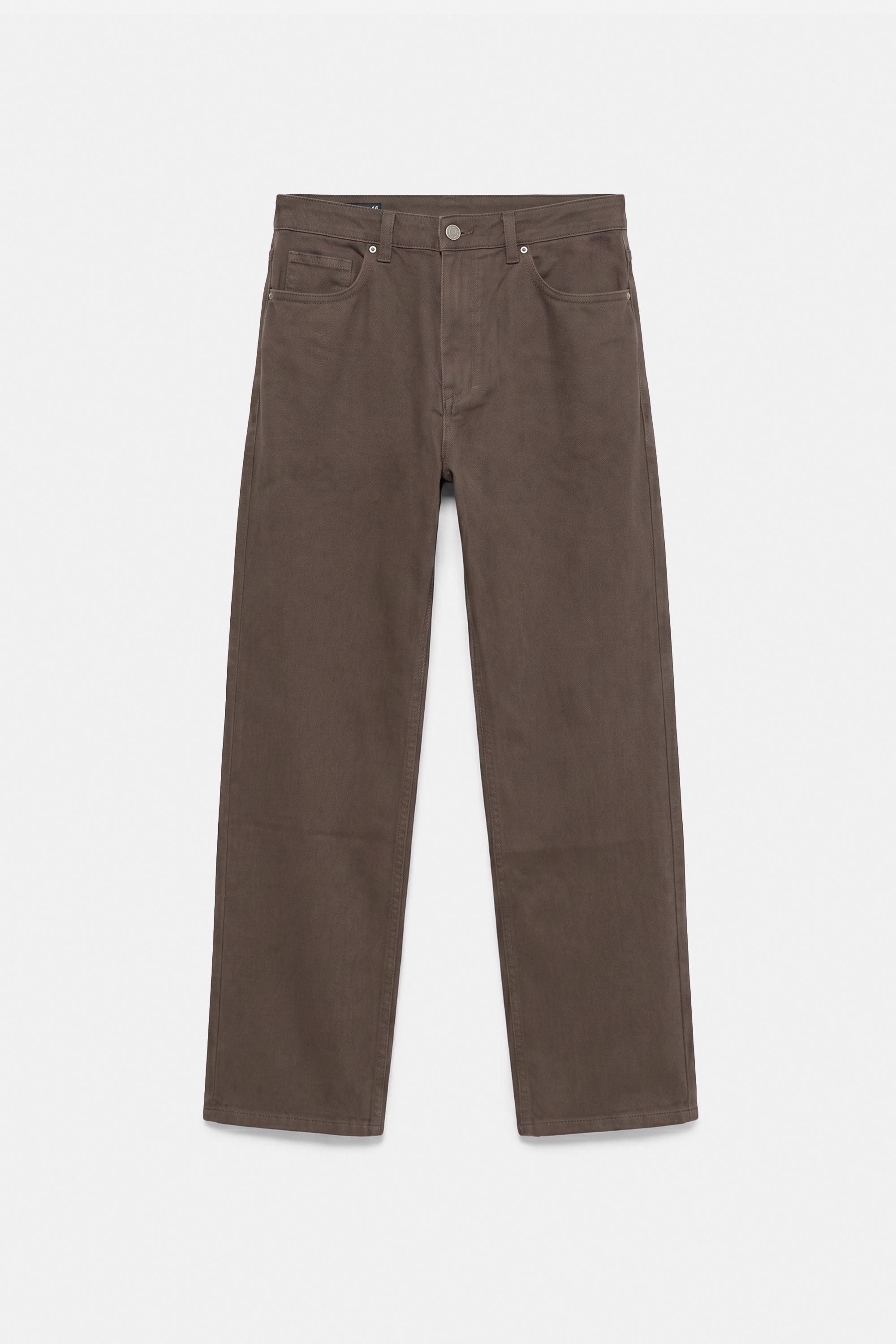 Straight-leg trousers — Brown