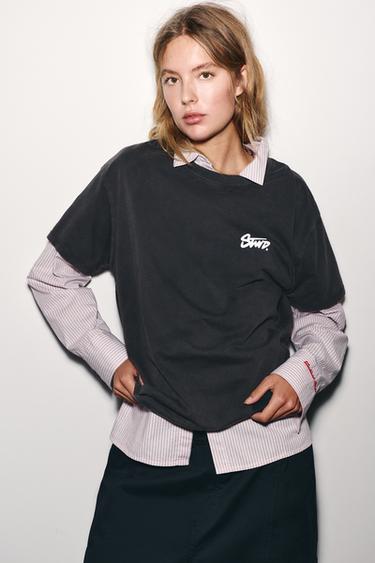 STWD number graphic T-shirt — Faded black 5