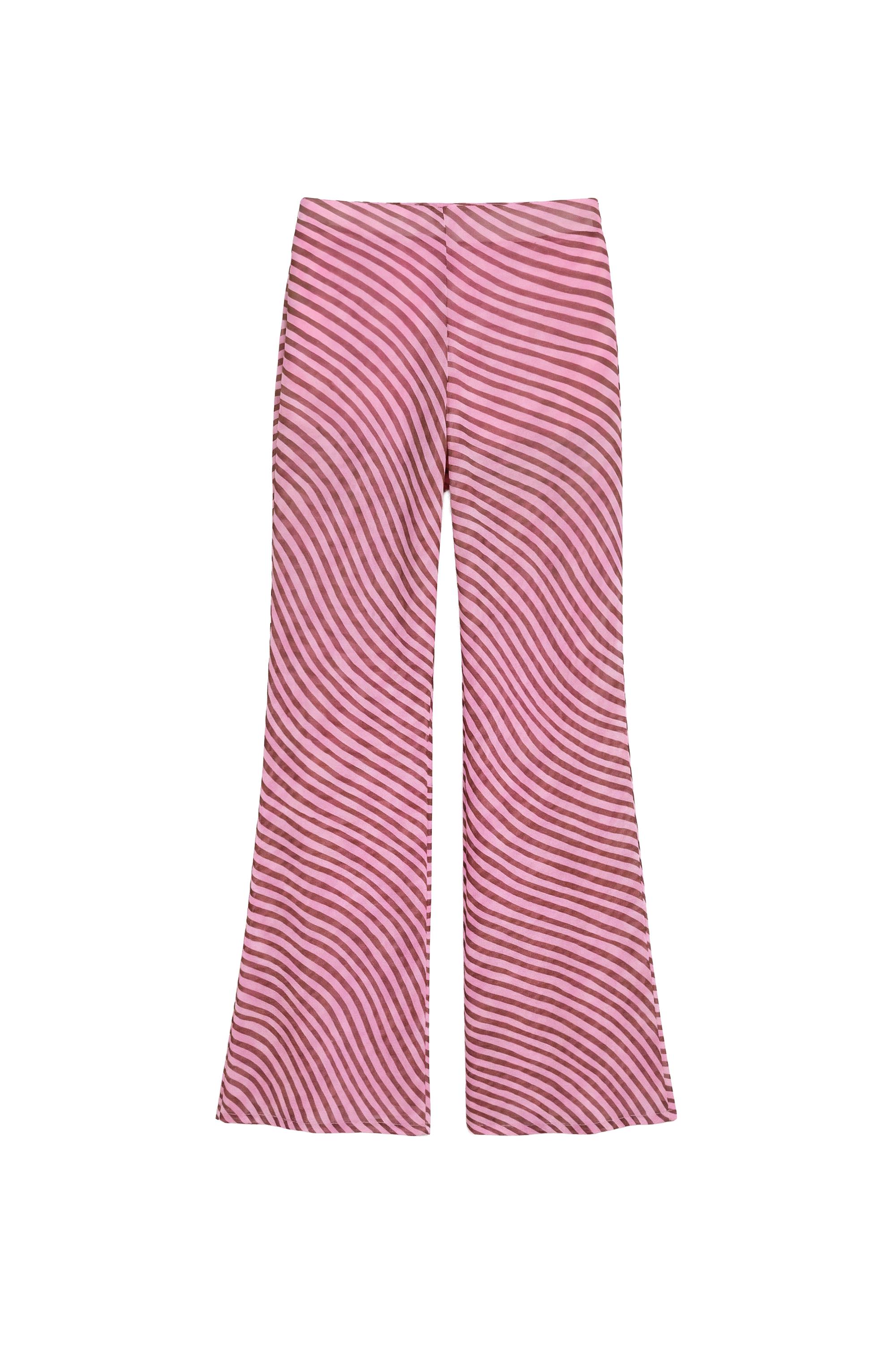 Dalgalı dökümlü pantolon - Görsel 10