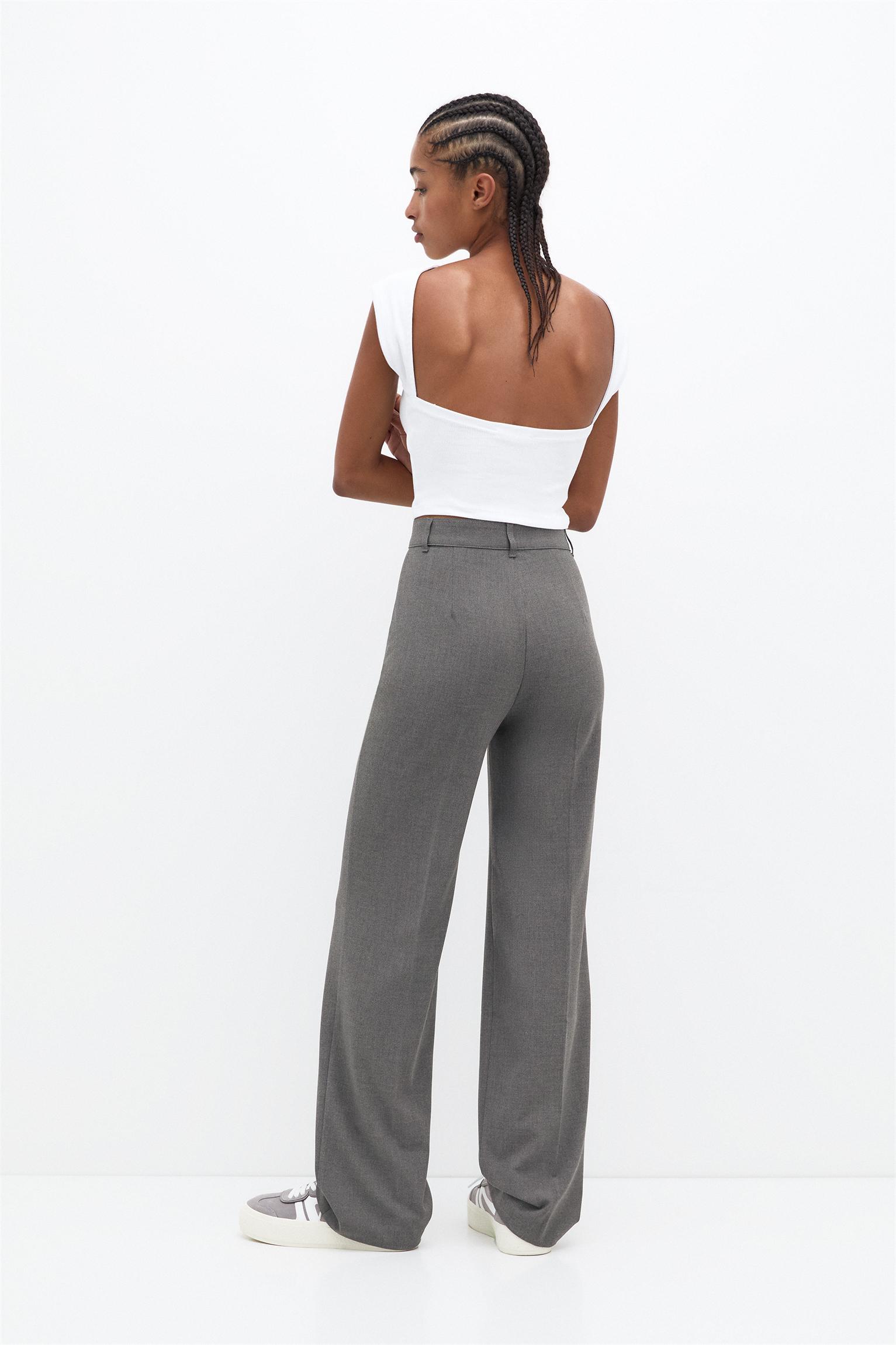 Smart trousers with seam detail — Grey