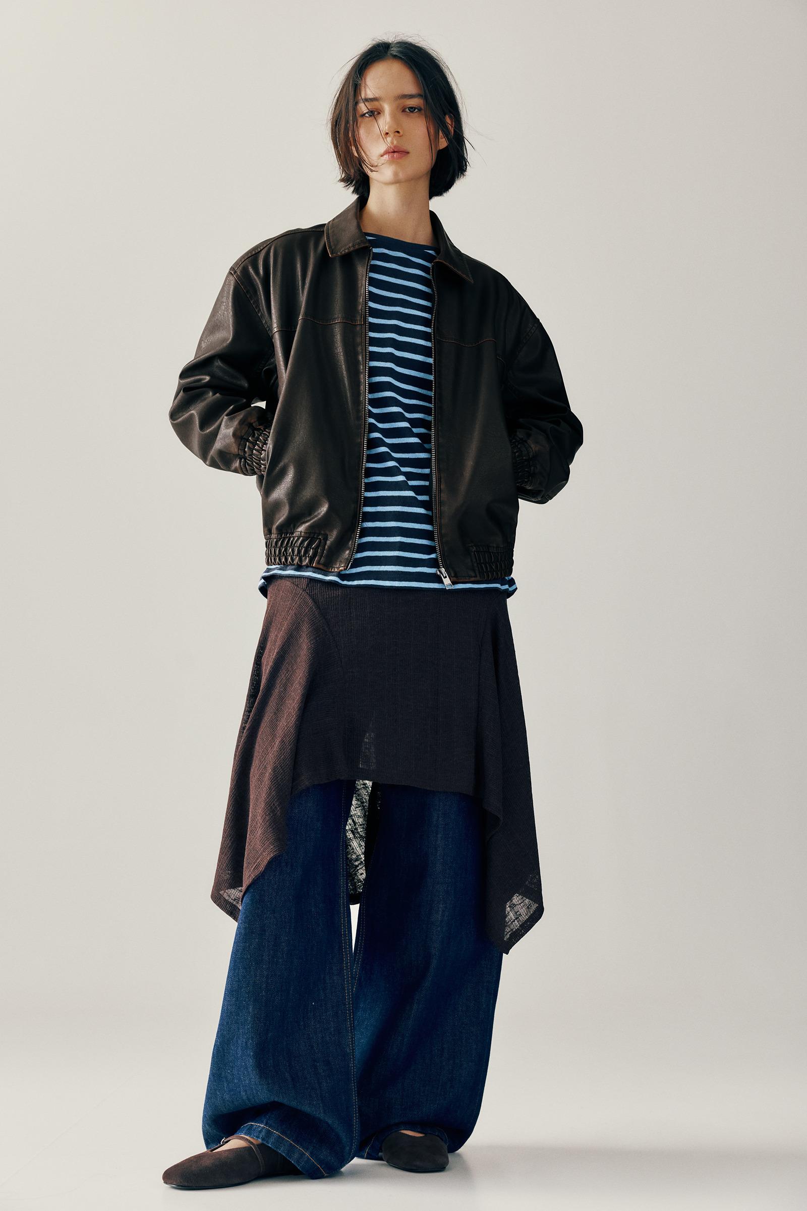 Suni Deri Baba Kesim Ceket - Görsel 123