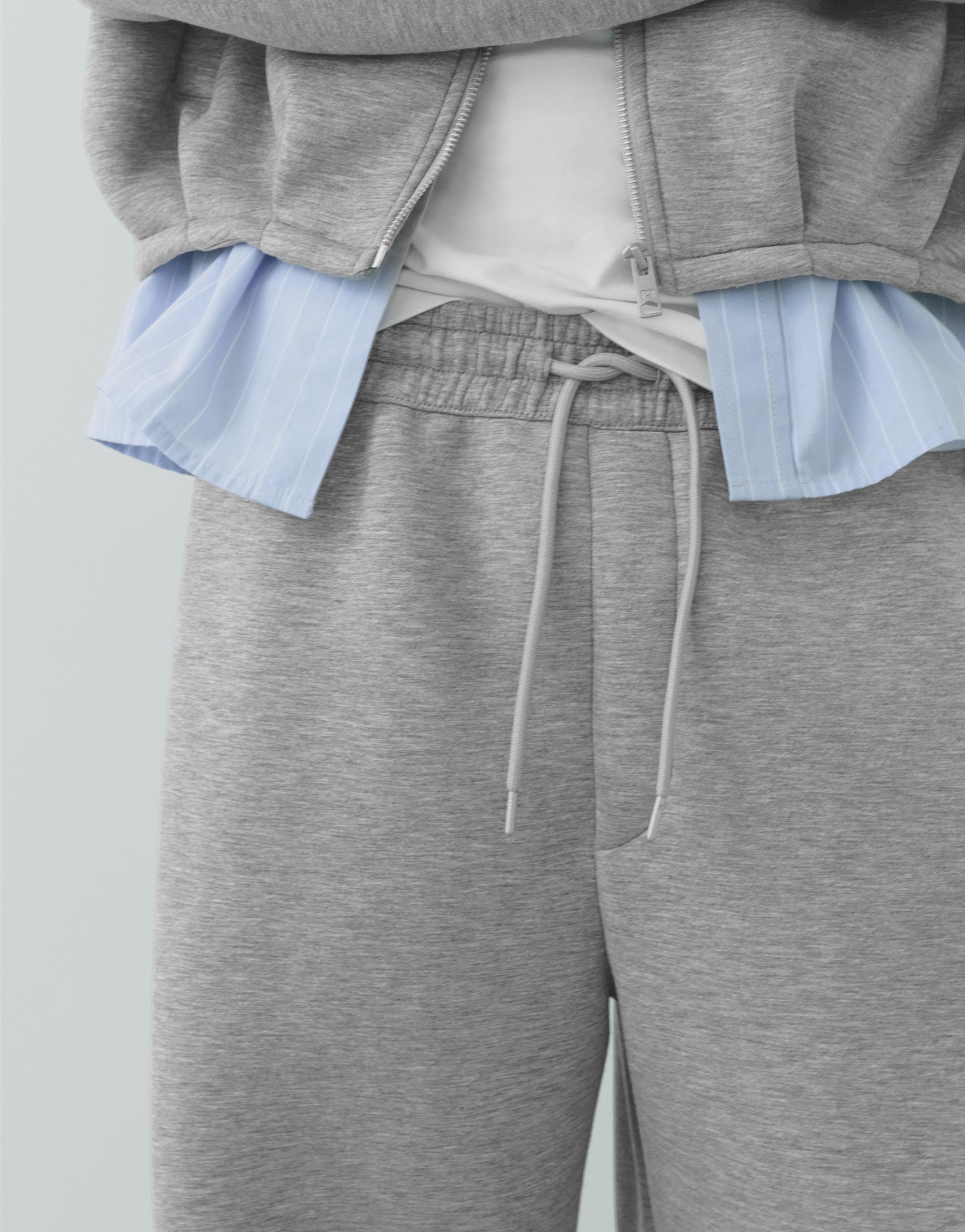 Relaxed fit sweatpants — Grey marl