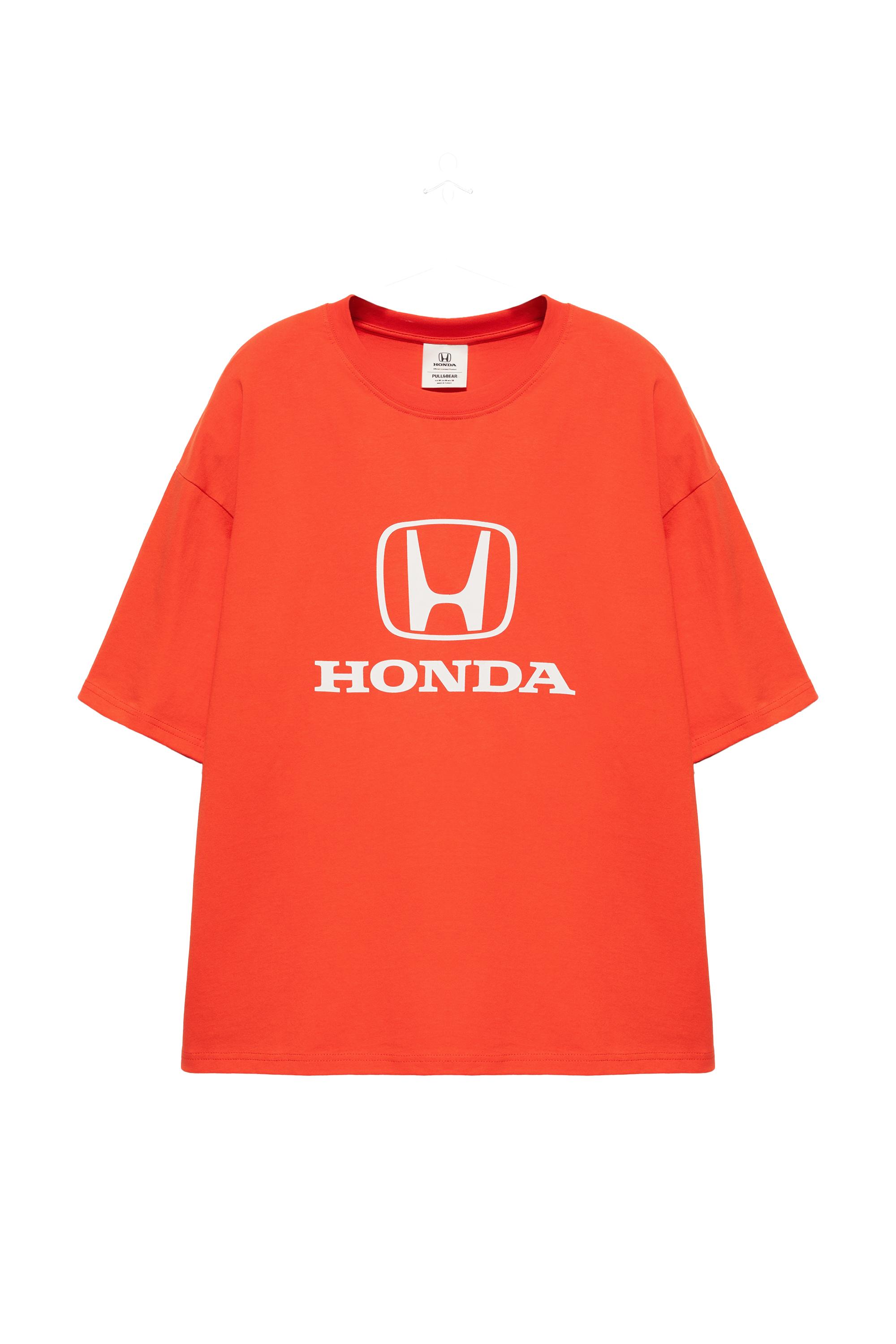 Pull&Bear Honda logolu relaxed fit tişört görsel 5