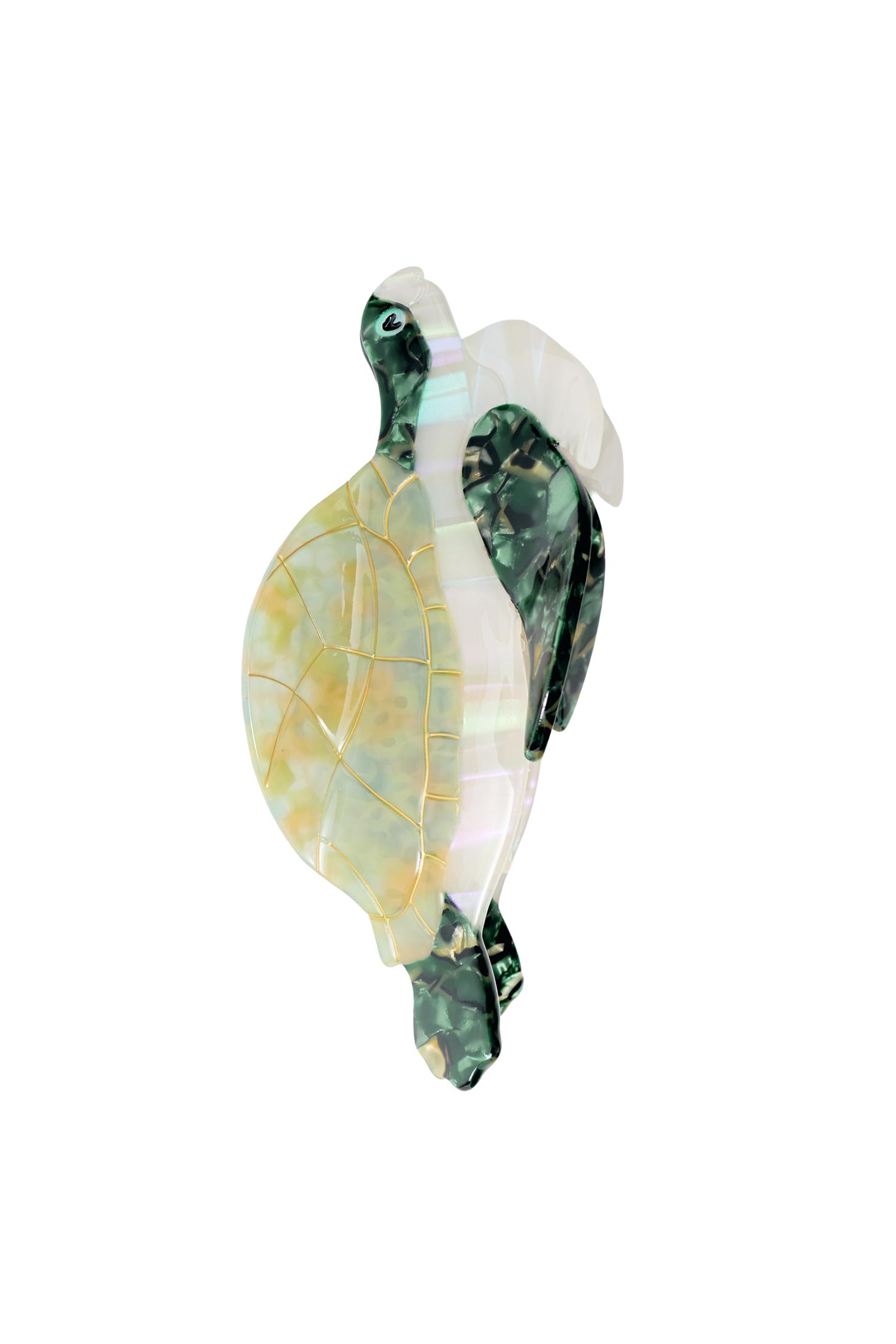 Pleasures x STWD tortoiseshell hair clip — Green