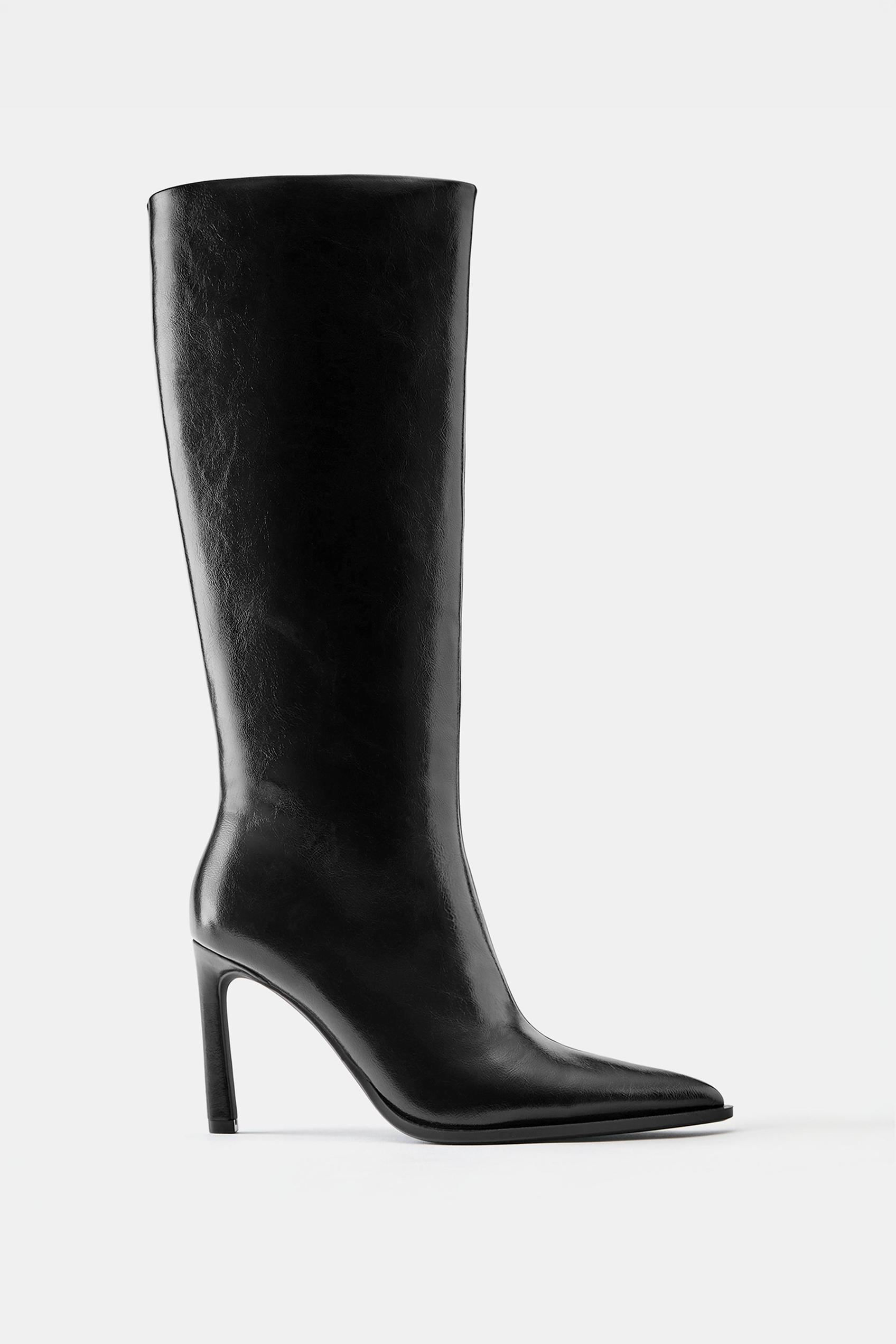 High-heel boots — Black