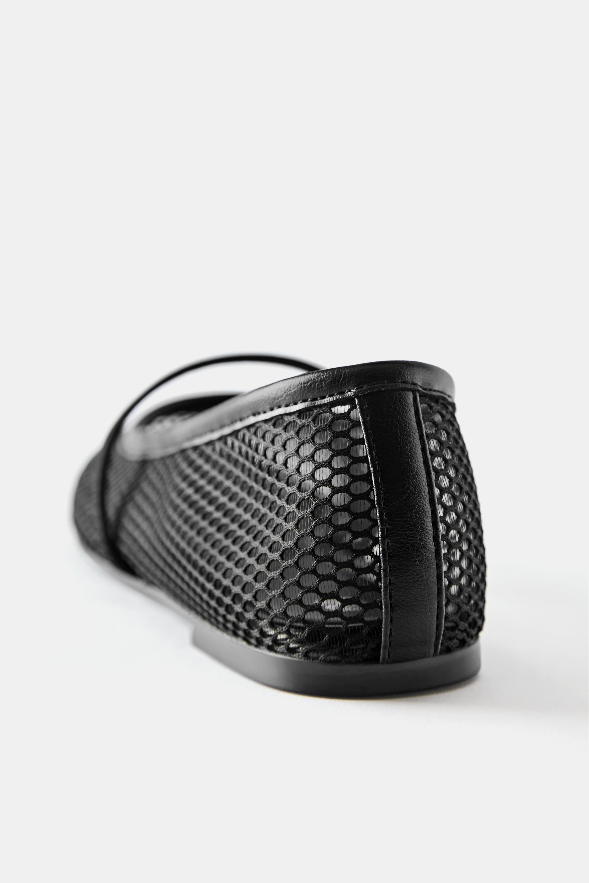 Mesh ballet flats — Black