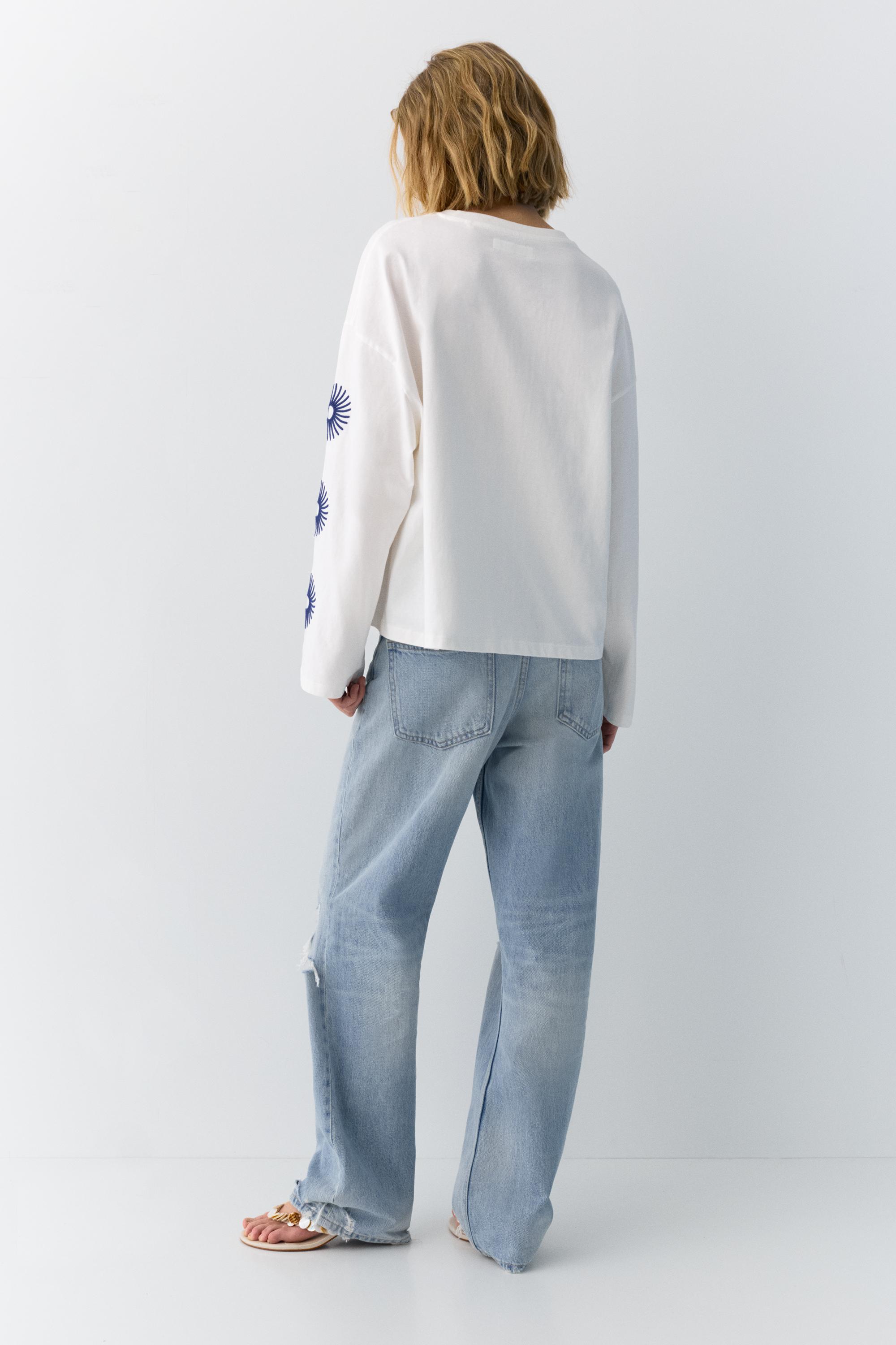 Güneş grafik detaylı t-shirt - Görsel 10