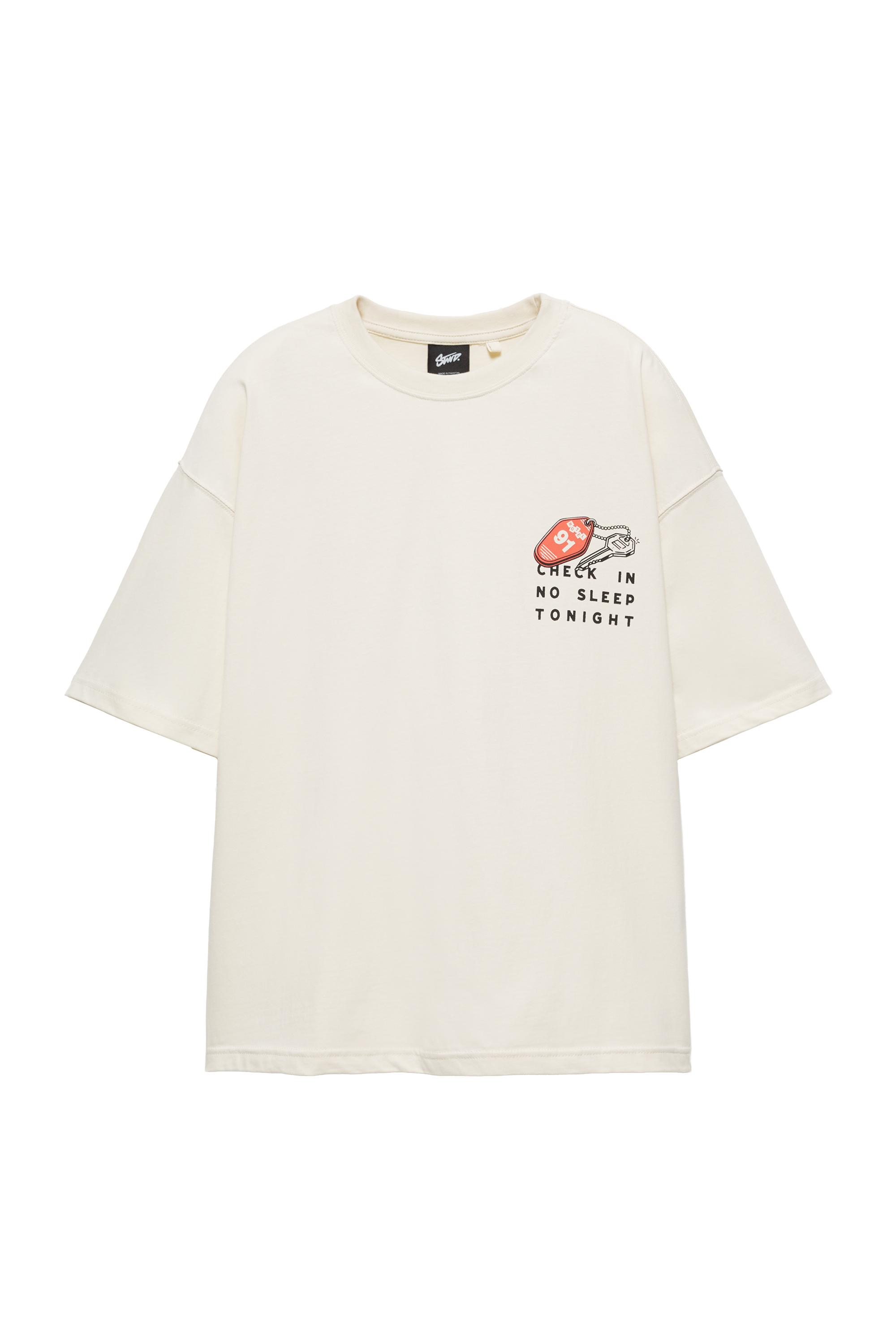 Pull&Bear STWD grafik baskılı tişört