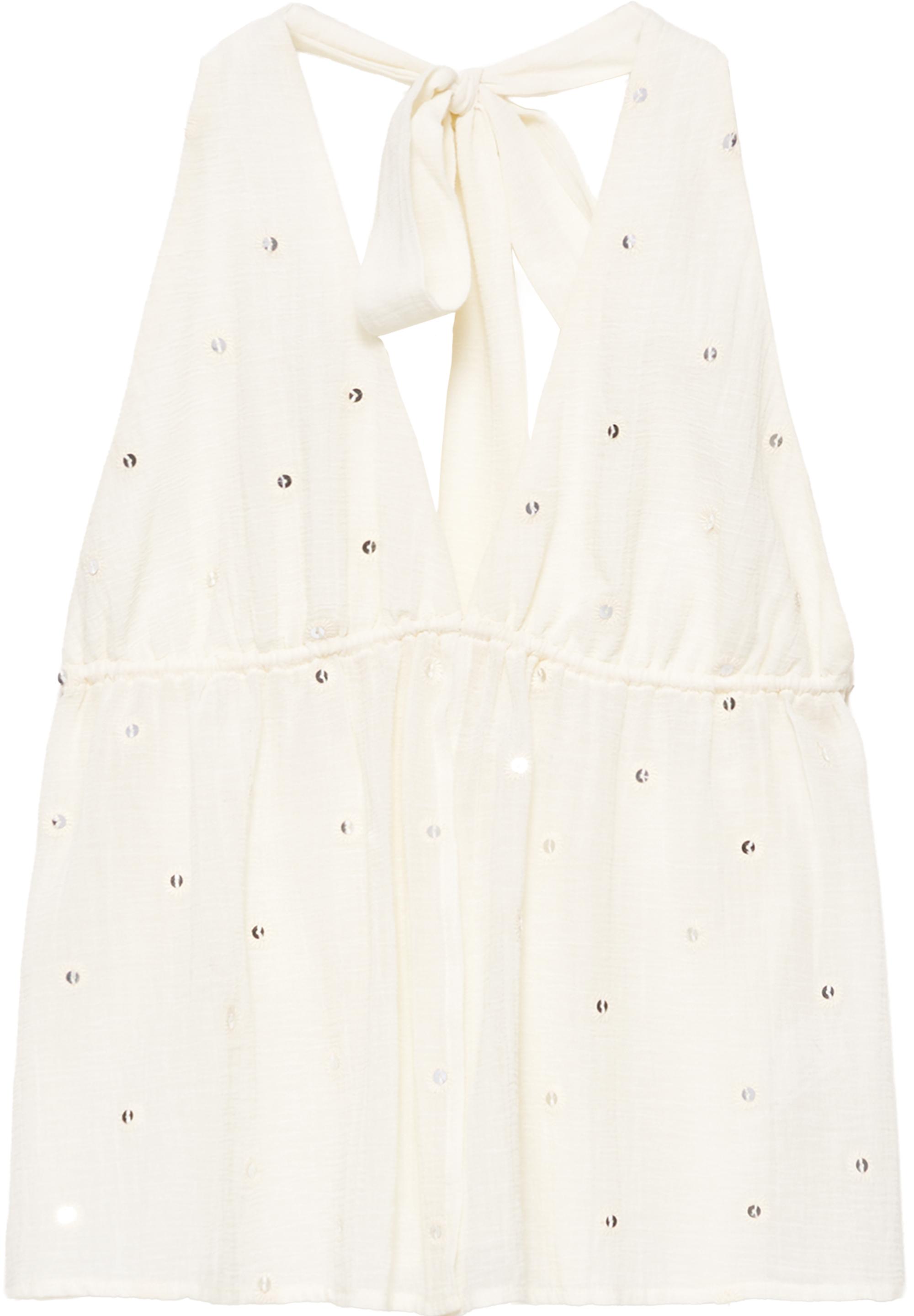 Halter top with mirror details — Vanilla