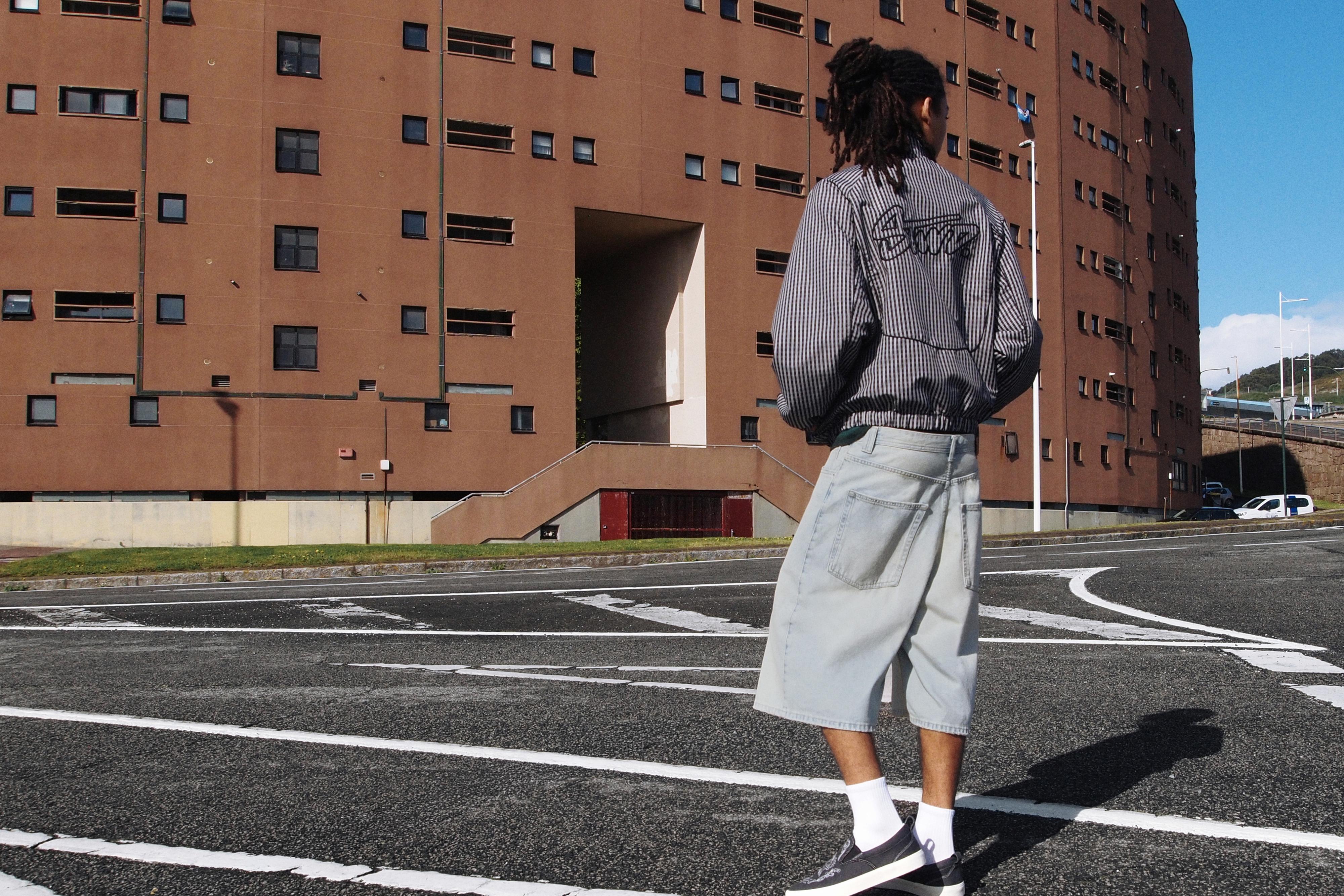 Skater jorts — Pale indigo