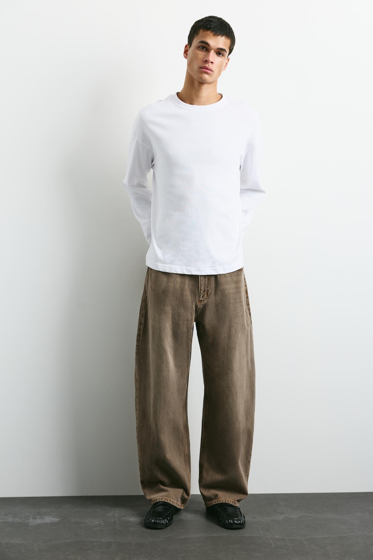 Baggy balloon jeans — Tobacco brown