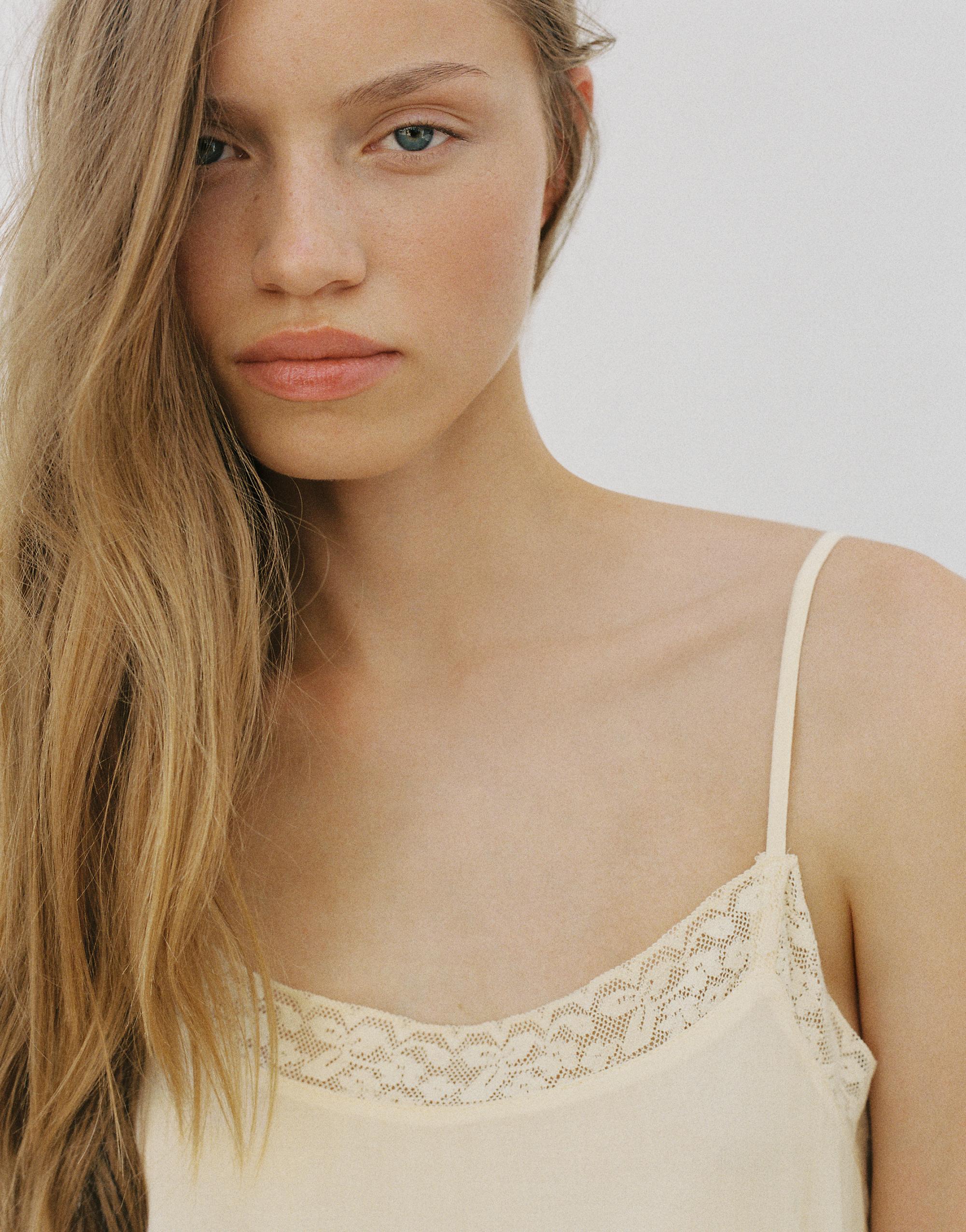 Short slip dress — Vanilla
