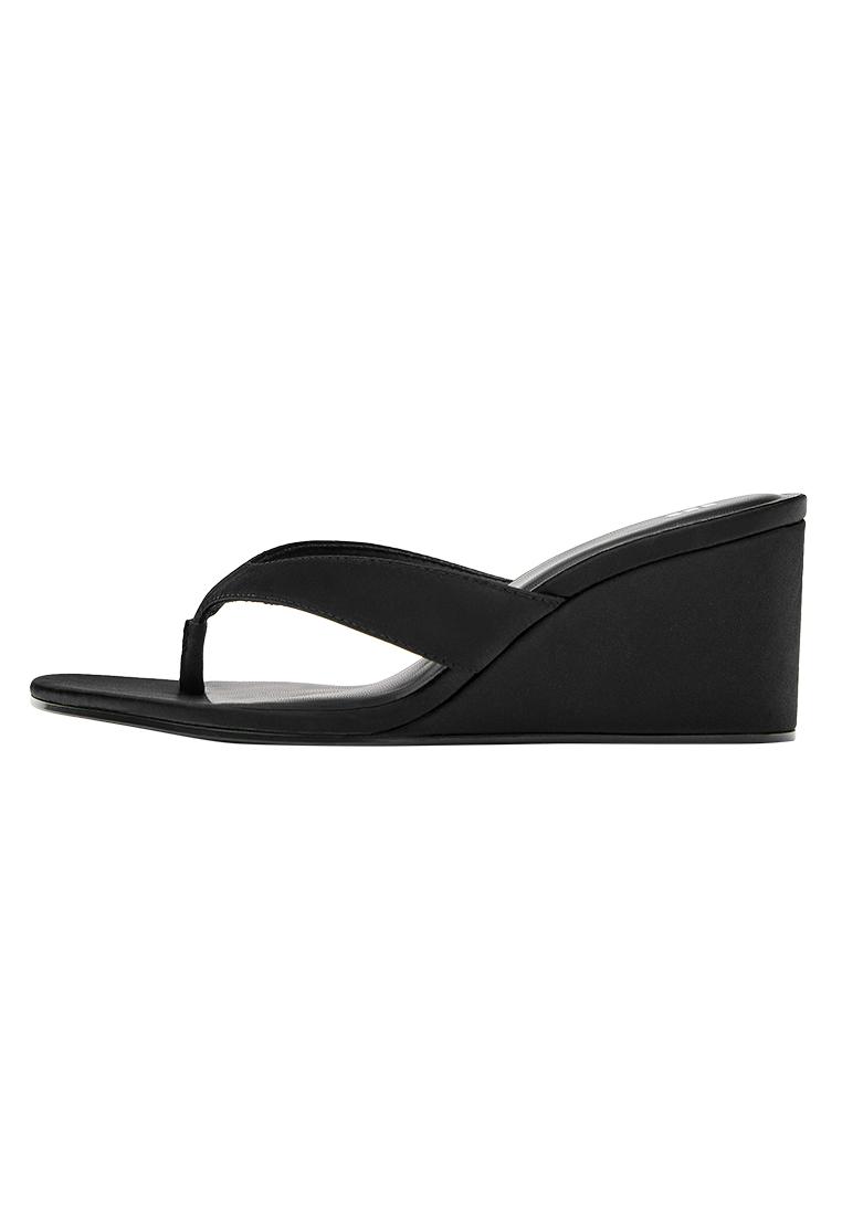 Wedge heel sandals — Black