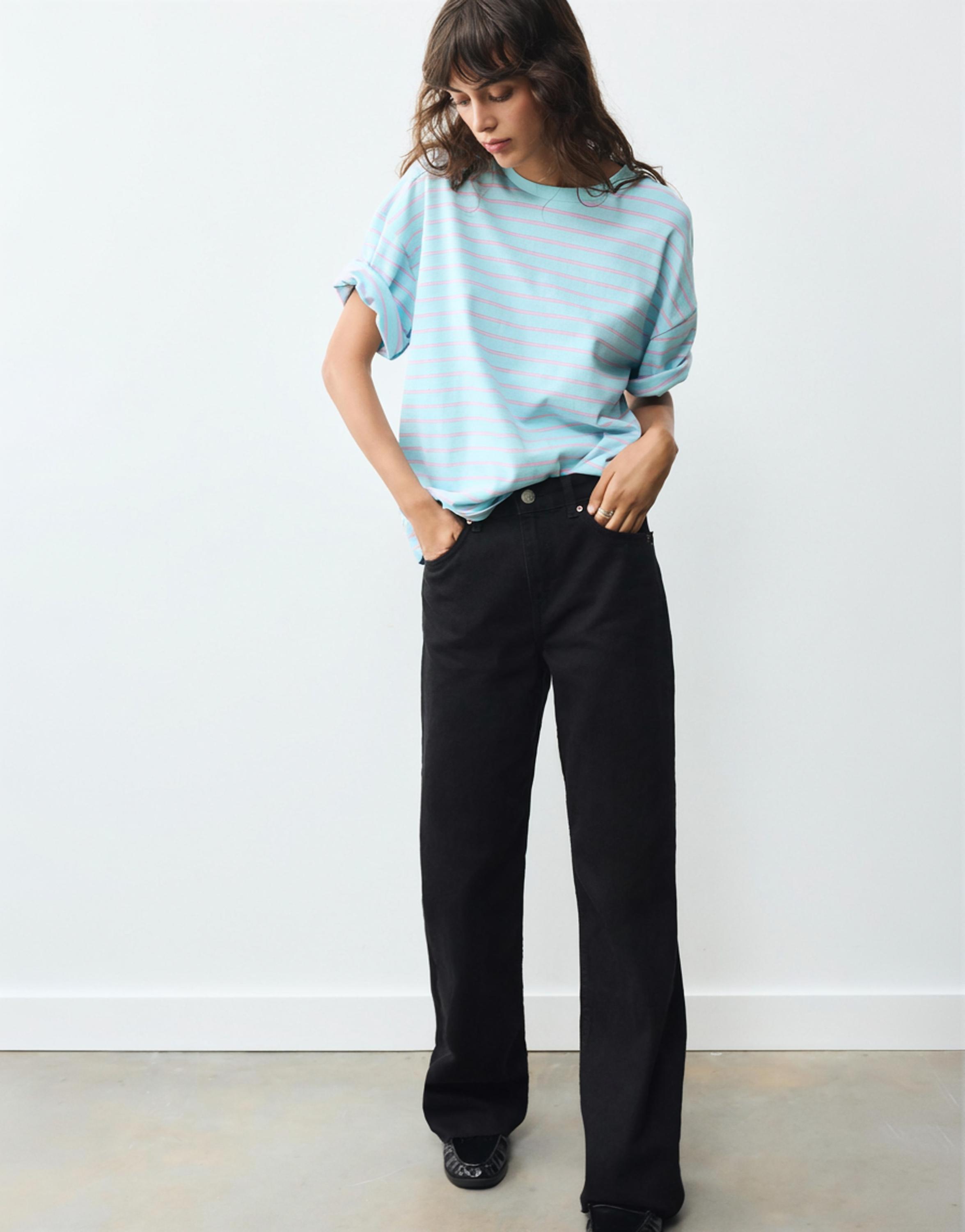 Oversize short sleeve T-shirt — Pale blue
