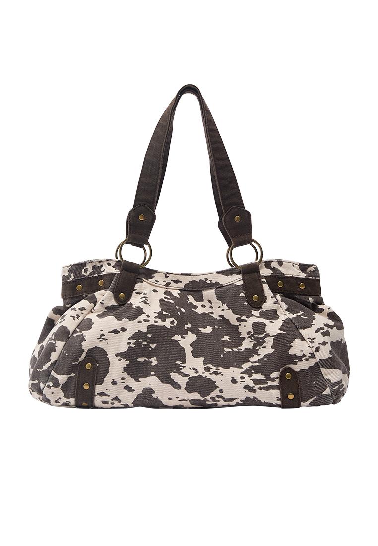 İnek desenli omuz çantası