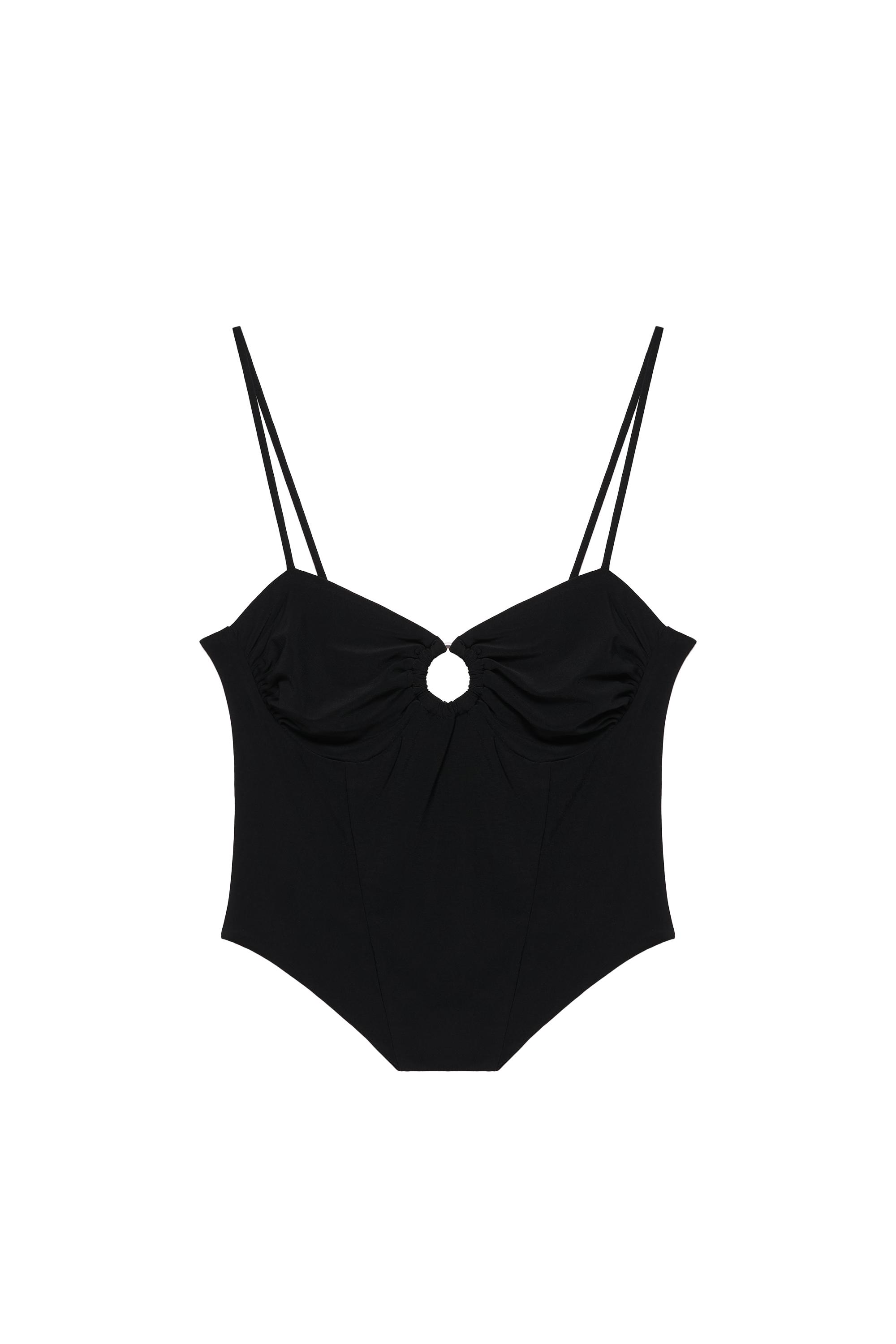 Pull&Bear Yaka aplikeli askılı bluz görsel 6