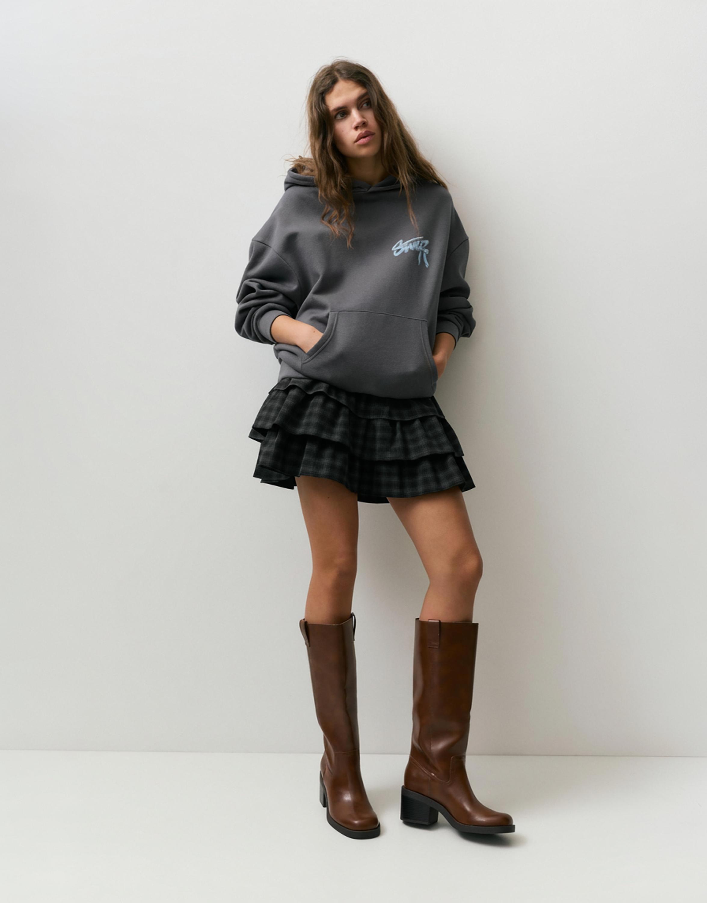 STWD bow hoodie — Anthracite grey
