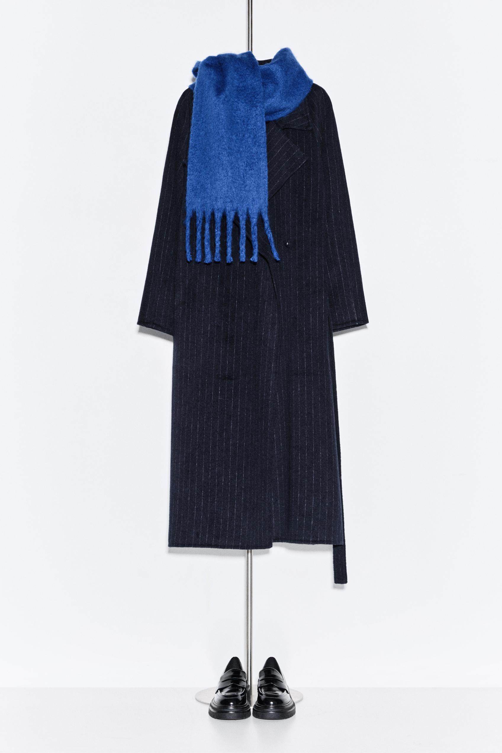 Maxi mohair-effect scarf — Electric blue