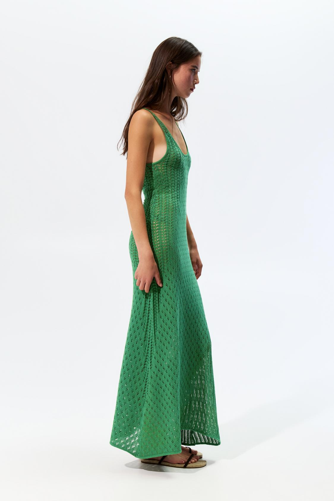 Vestido Verde Largo Pull And Bear Vestido Largo Verano Pull And