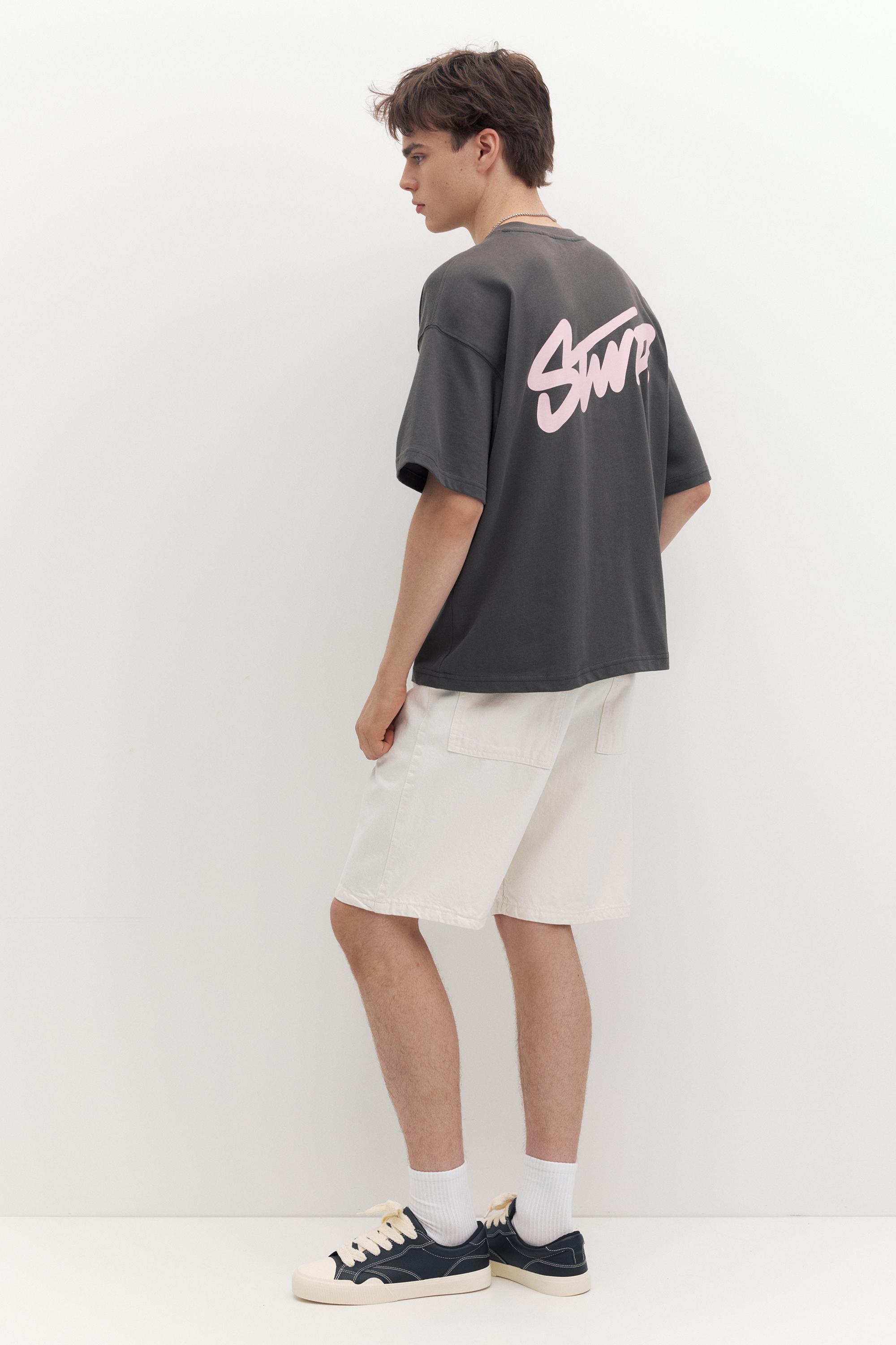 STWD logo boxy T-shirt — Grey