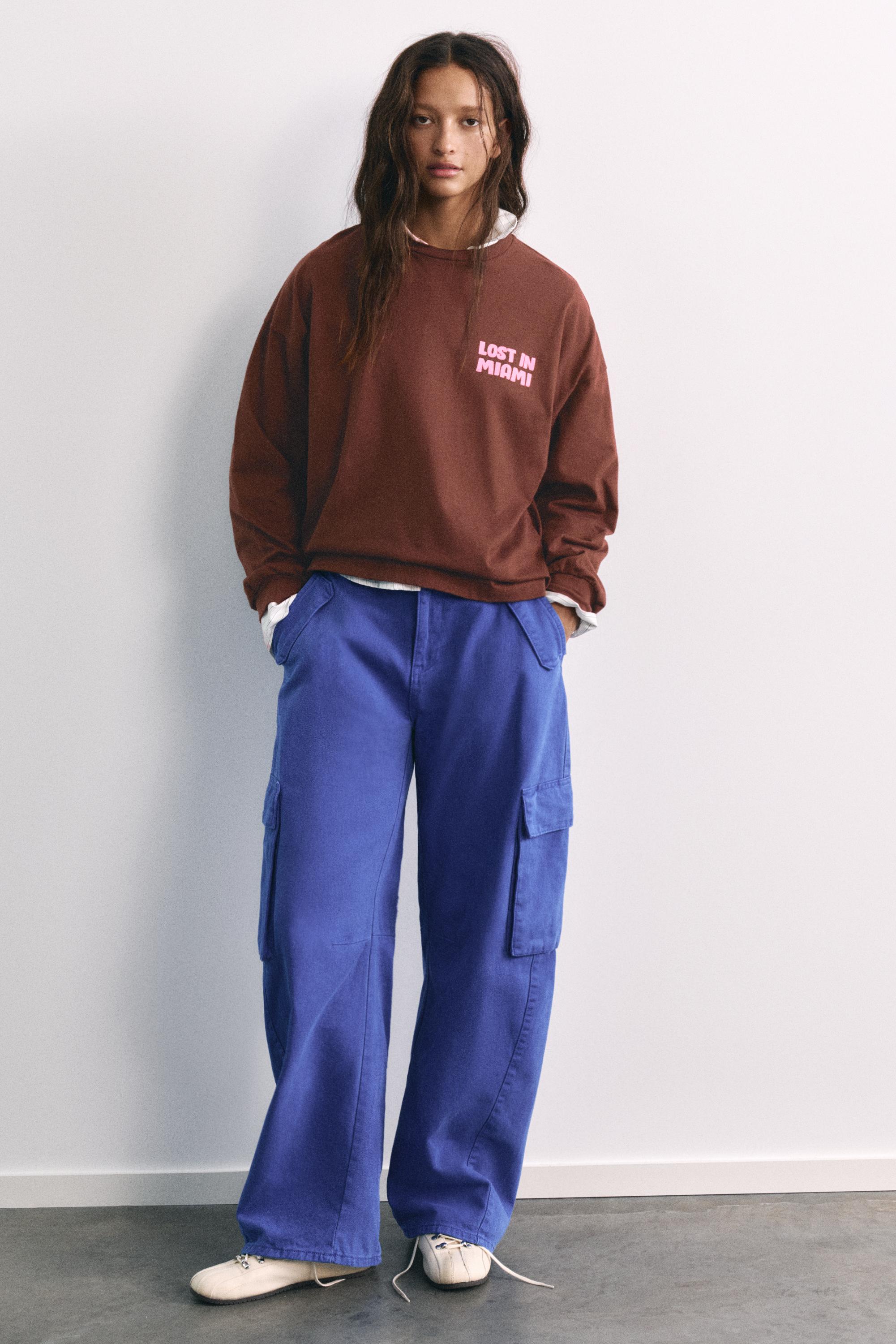 Oversize graphic T-shirt — Brown
