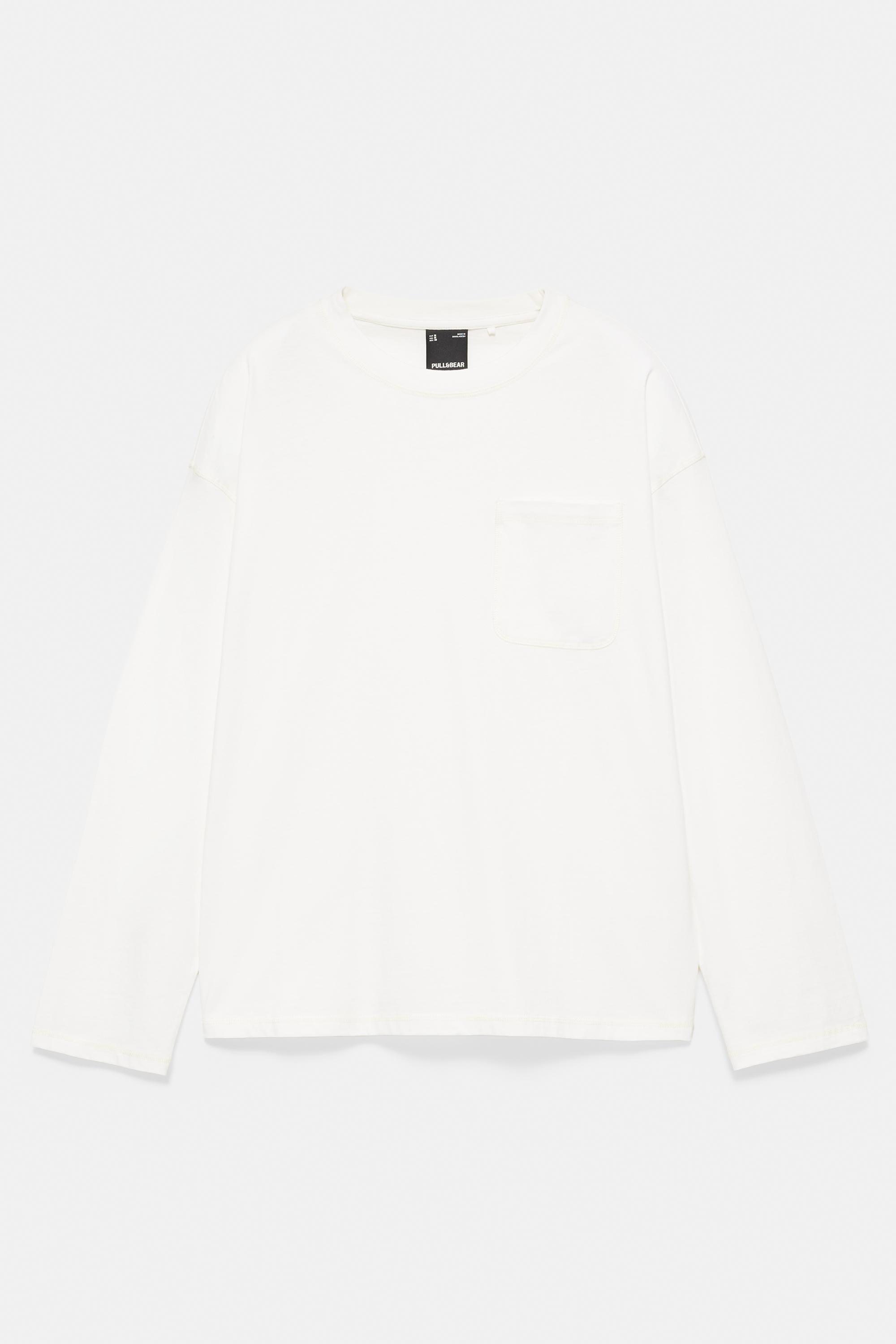 Pull&Bear Relaxed fit uzun kollu tişört görsel 4