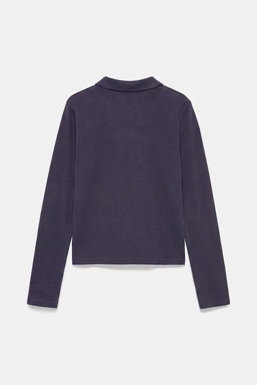Long sleeve polo shirt — Navy 6