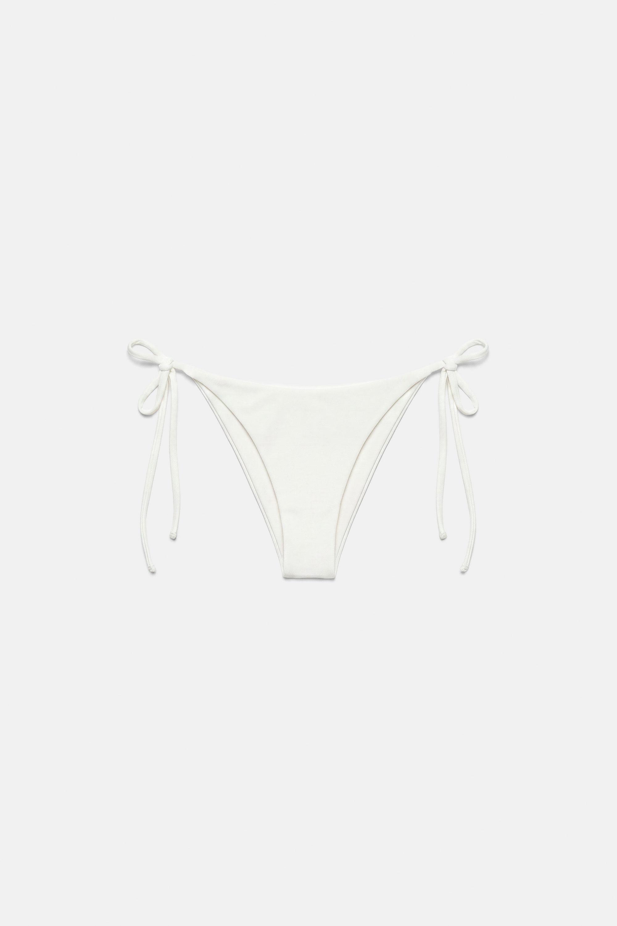 Embroidered bikini bottoms — Blue