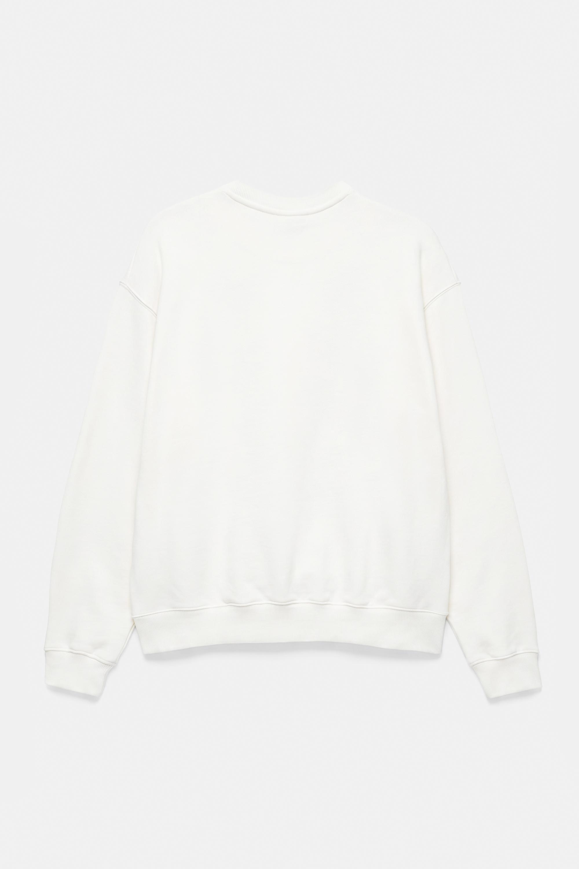Relaxed fit round neck sweatshirt — Off white