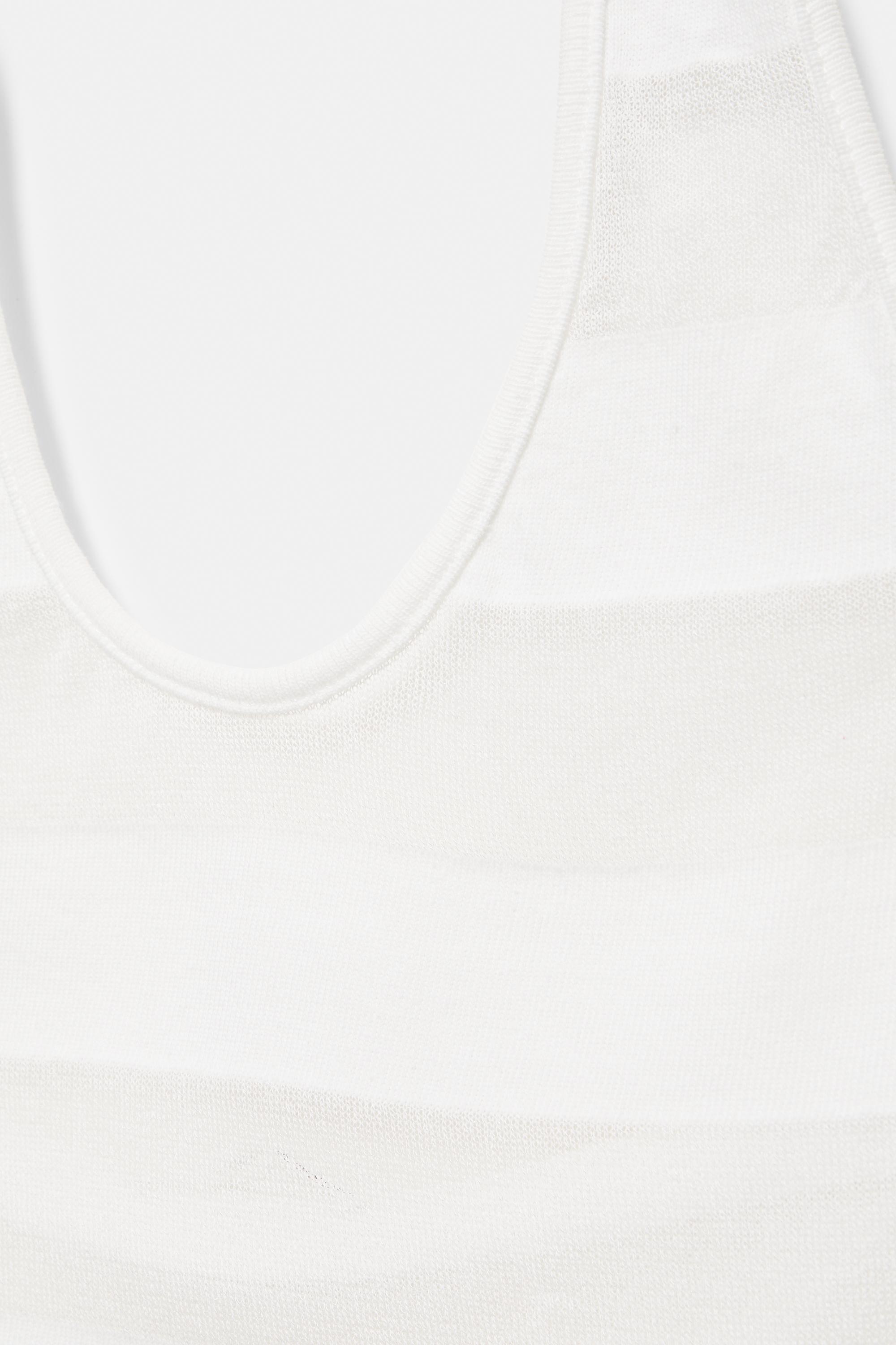 Sheer halter top — Ecru