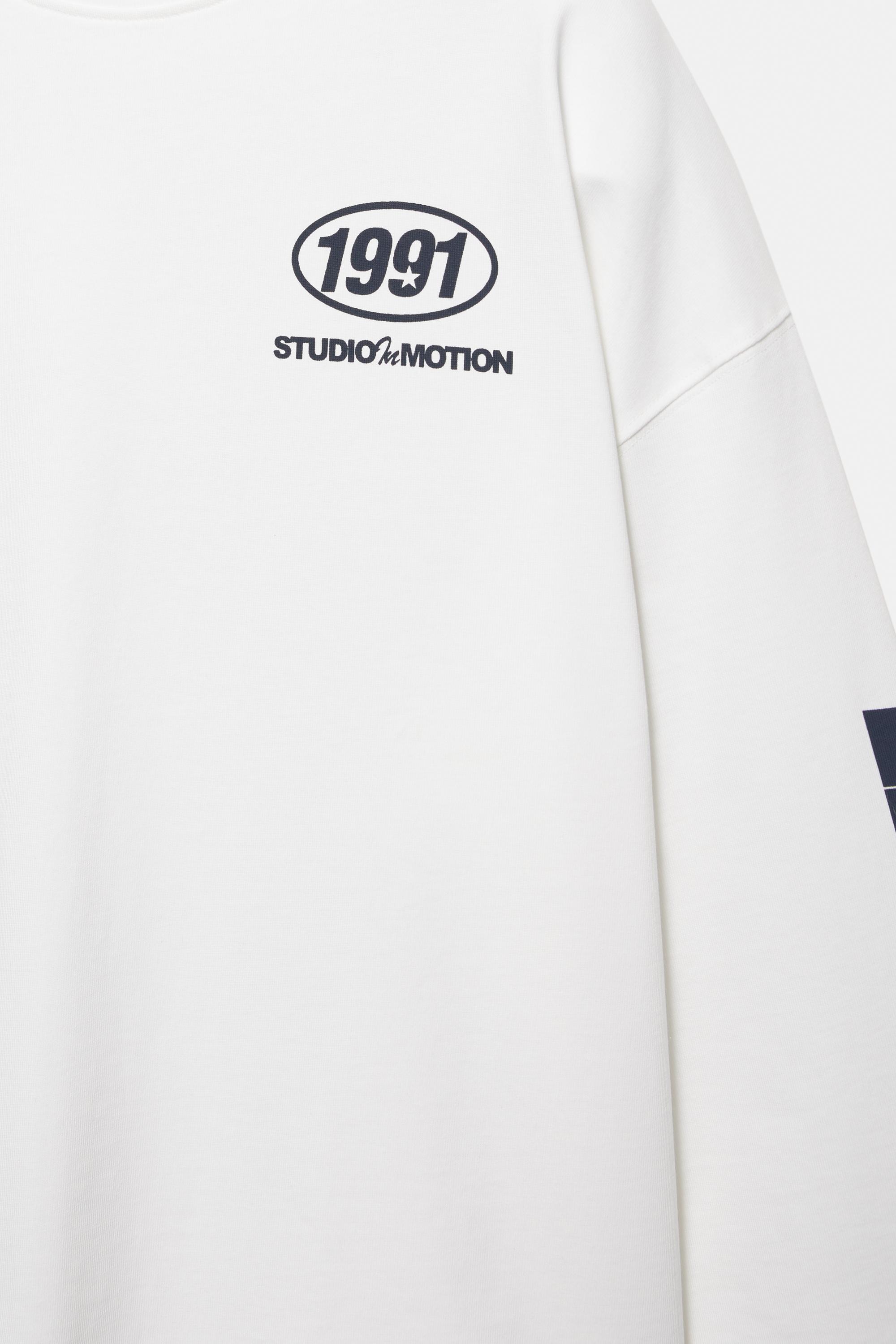 Uzun kollu grafik baskılı tişört - Görsel 8