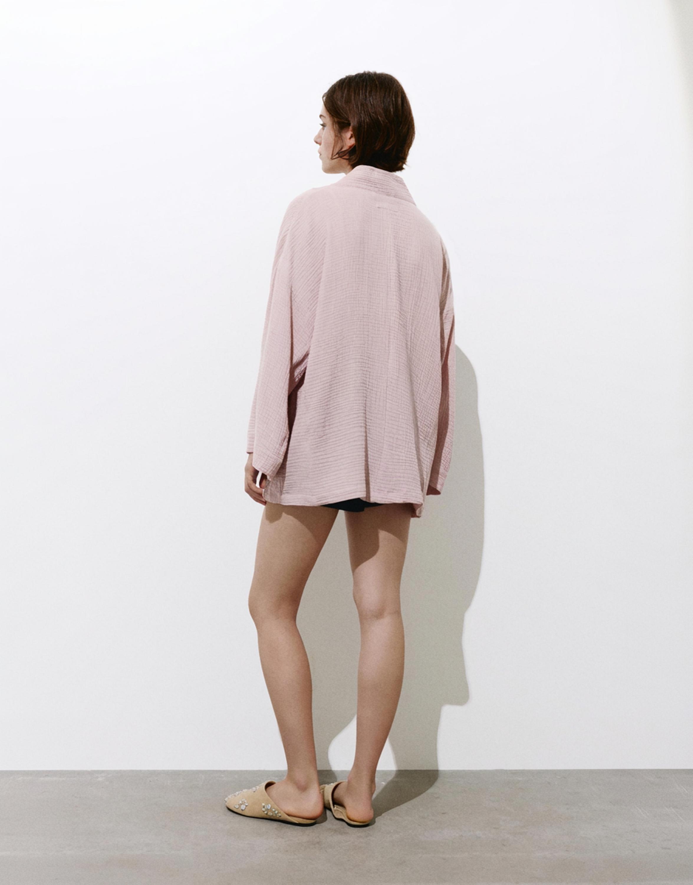Crepe kimono — Rose pink