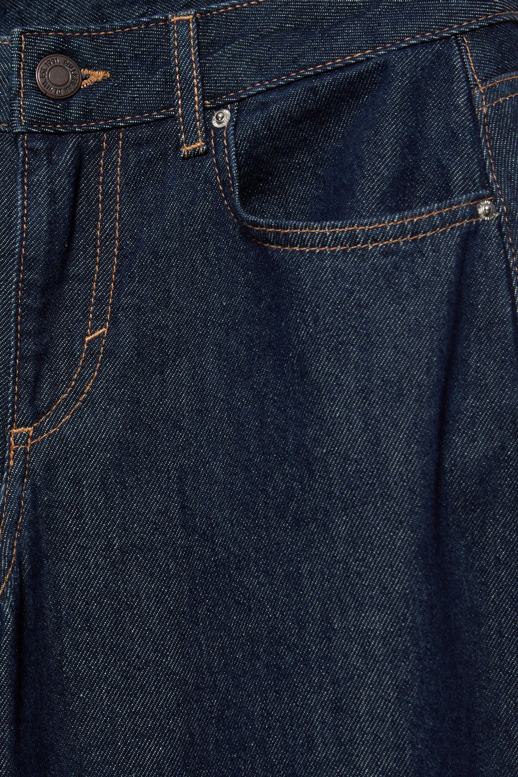 Low-rise barrel jeans — Navy