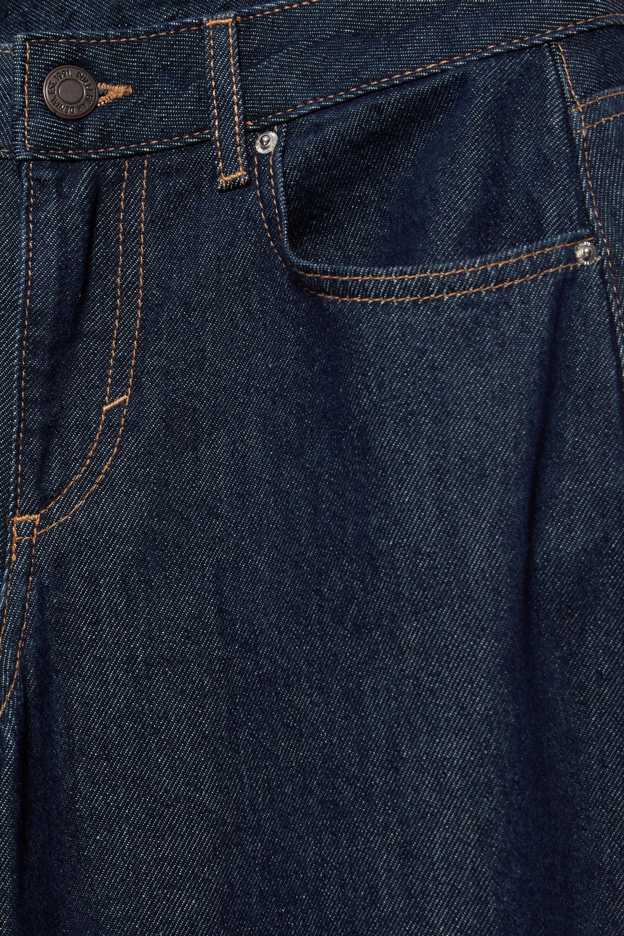 Low-rise barrel jeans — Navy