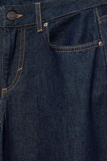 Low-rise barrel jeans — Navy 8