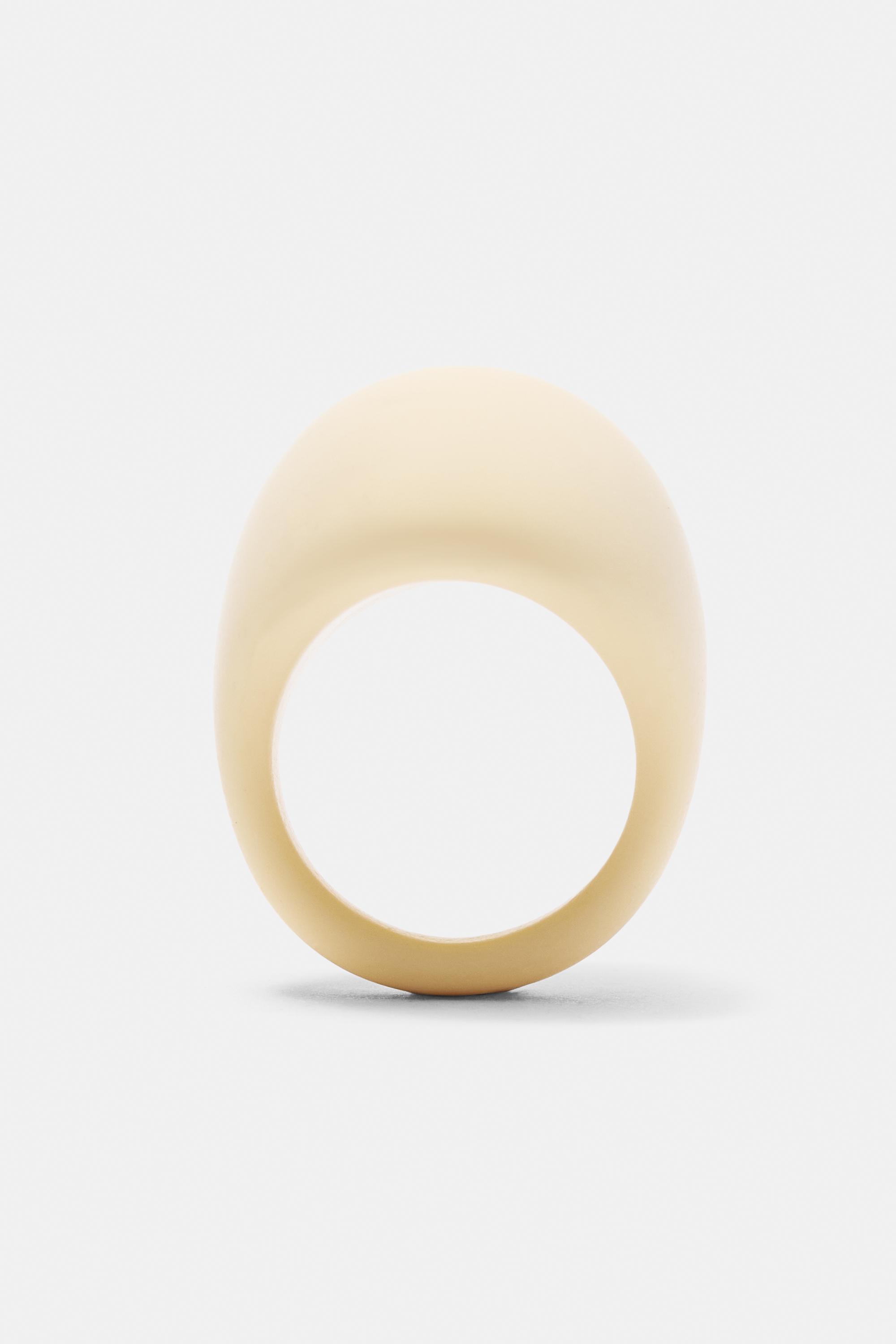 Pack of maxi resin rings — Cream