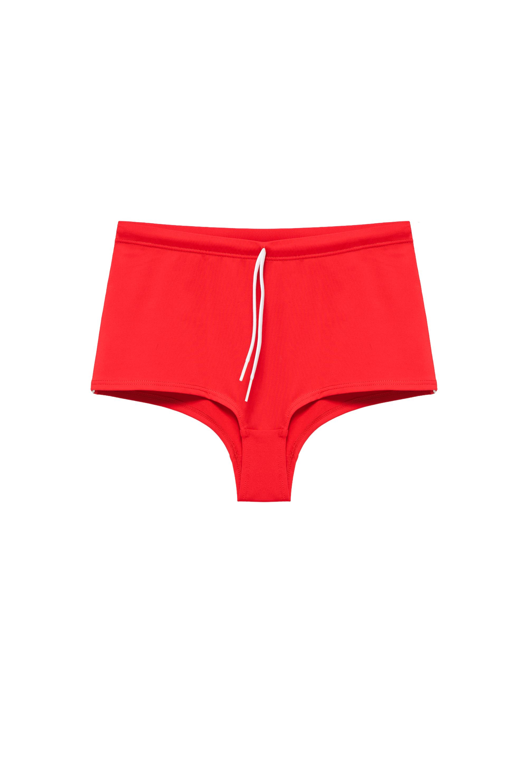 Red shorts bikini bottoms — Red