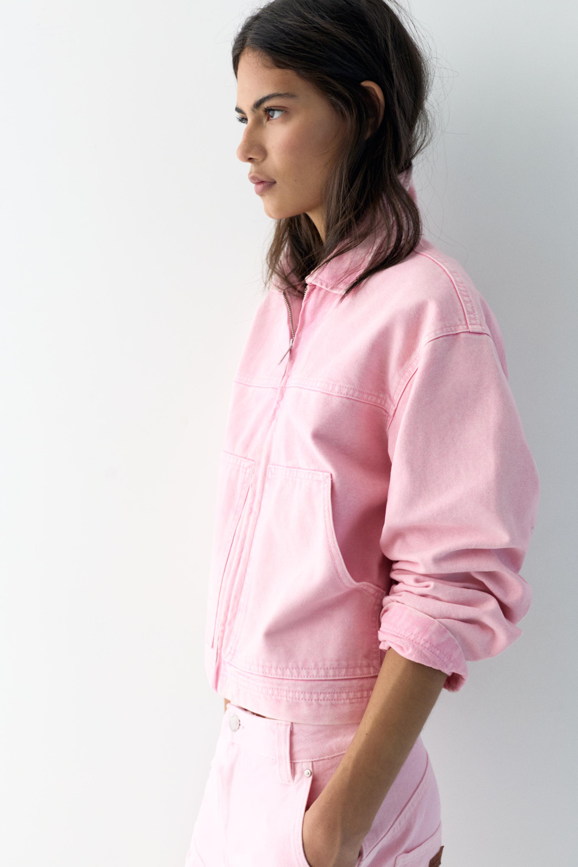 Pembe utility ceket - Görsel 14