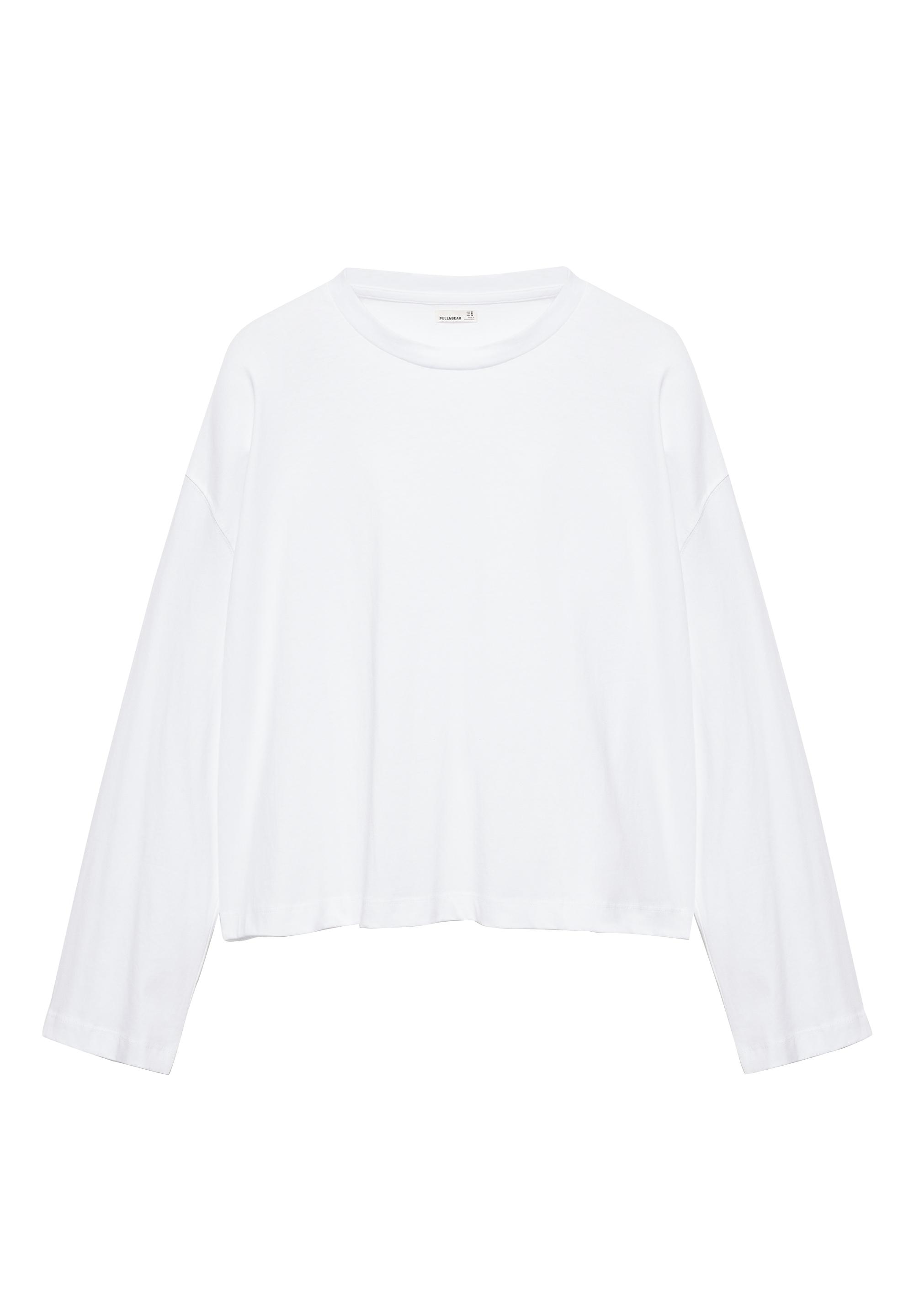 Boxy-fit long sleeve T-shirt — White