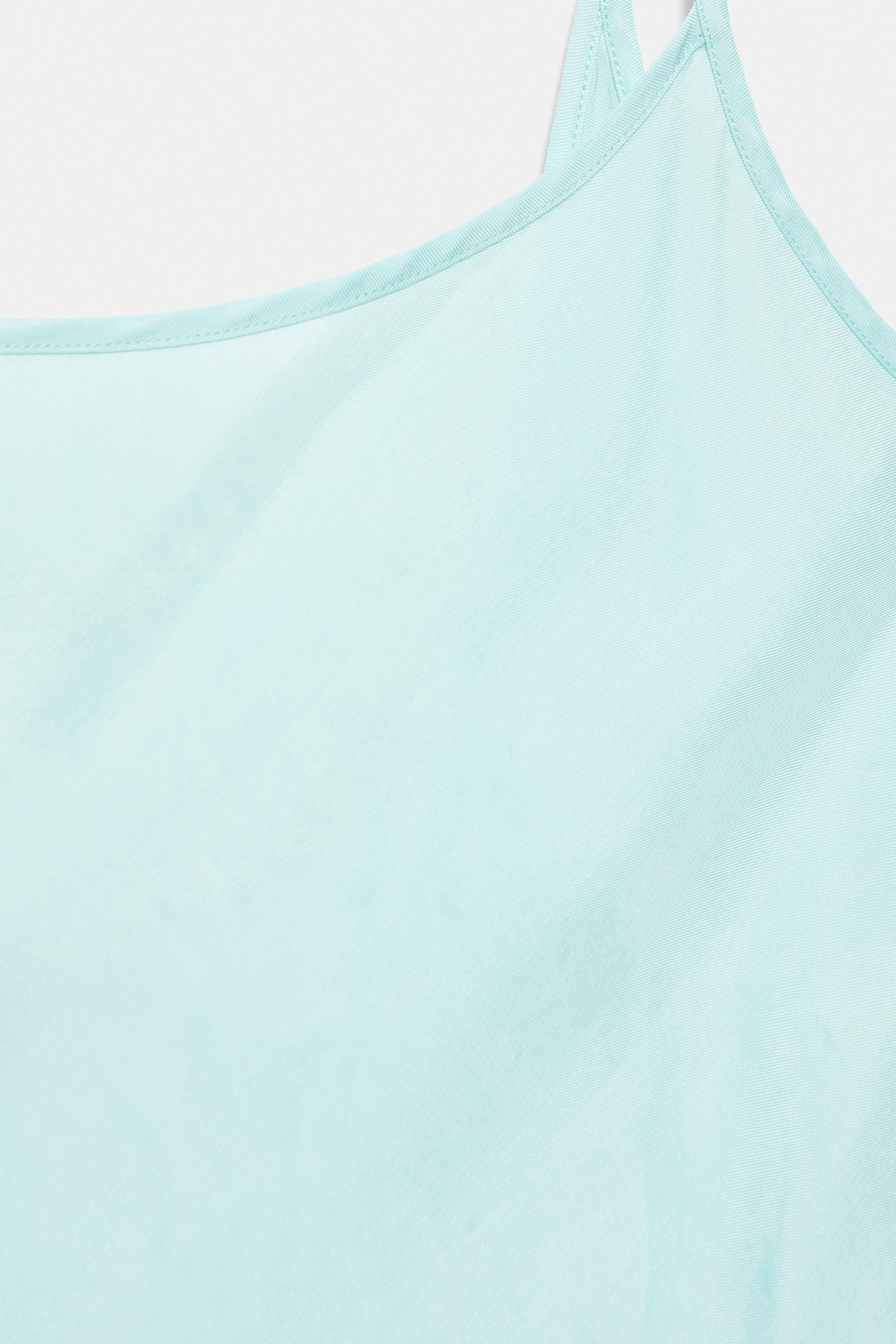 Satin midi dress — Pale turquoise