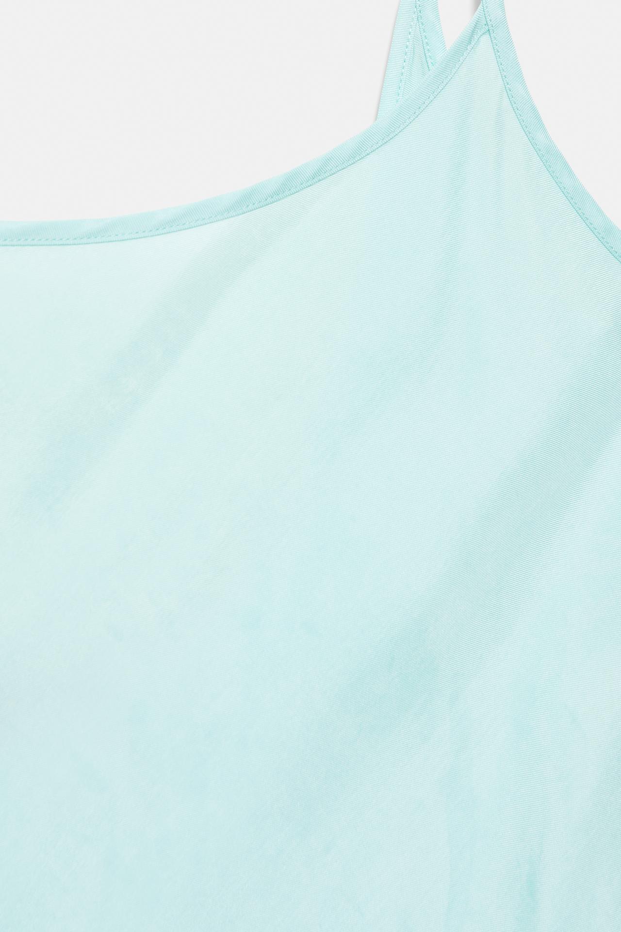 Satin midi dress — Pale turquoise
