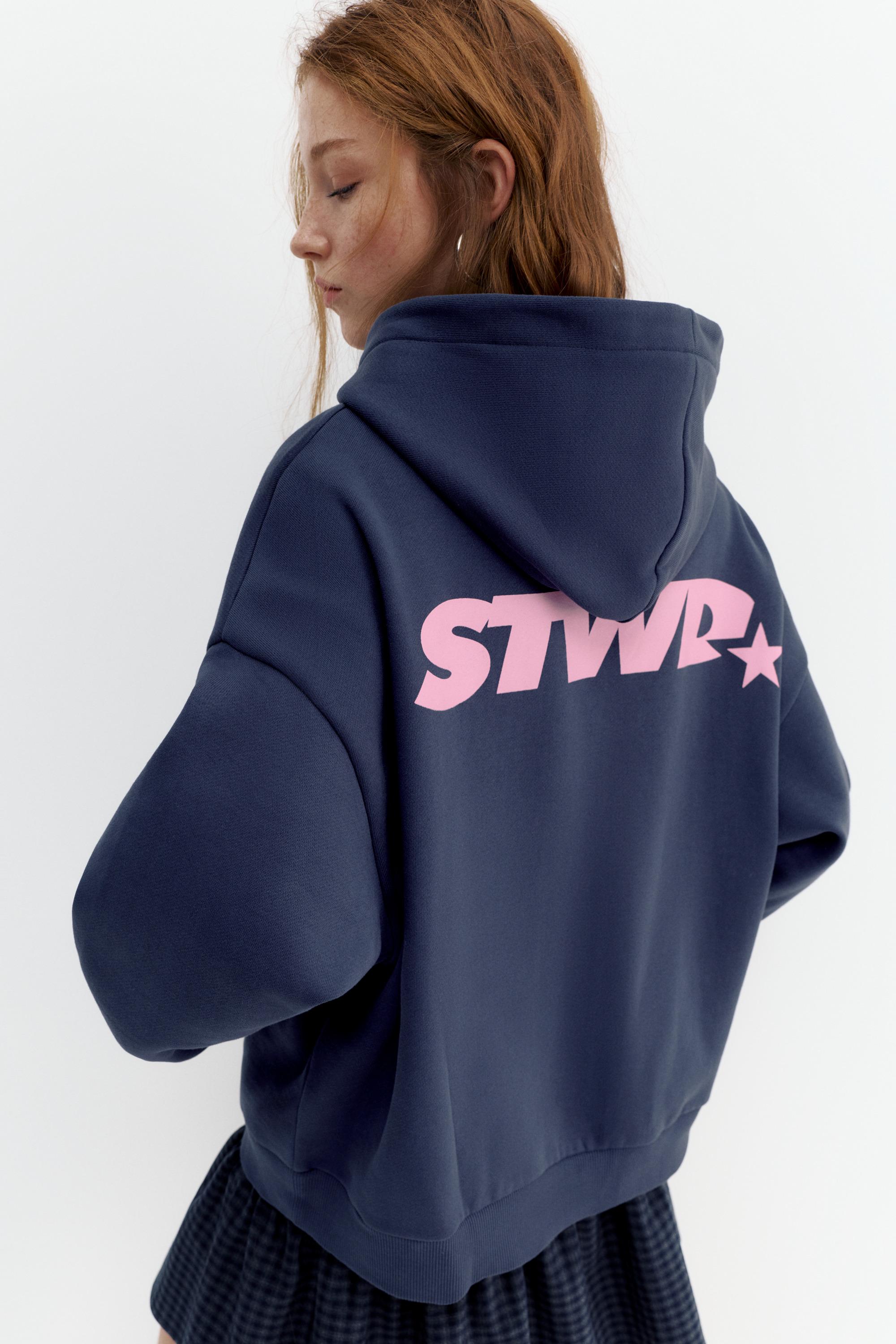 Kapüşonlu STWD yıldız sweatshirt - Görsel 6