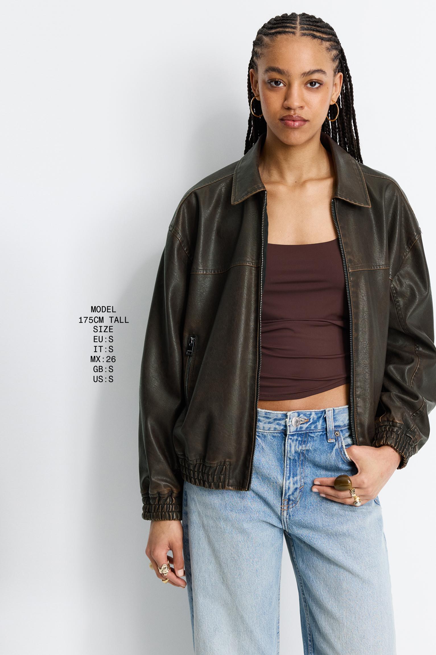 Suni Deri Baba Kesim Ceket - Görsel 119