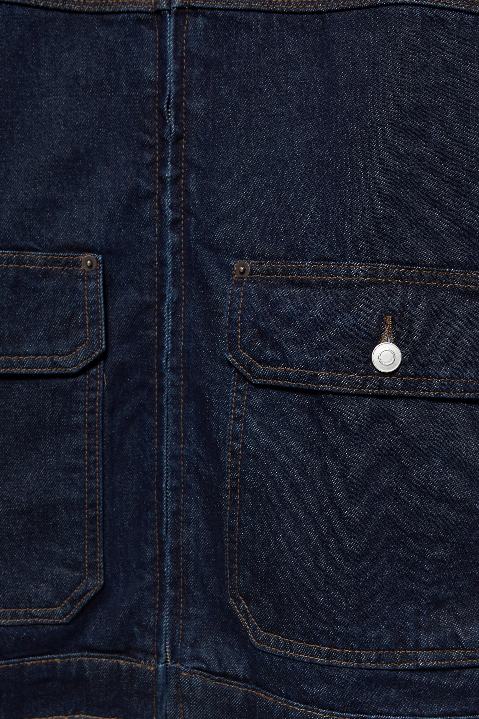 Multi-pocket denim jacket — Navy