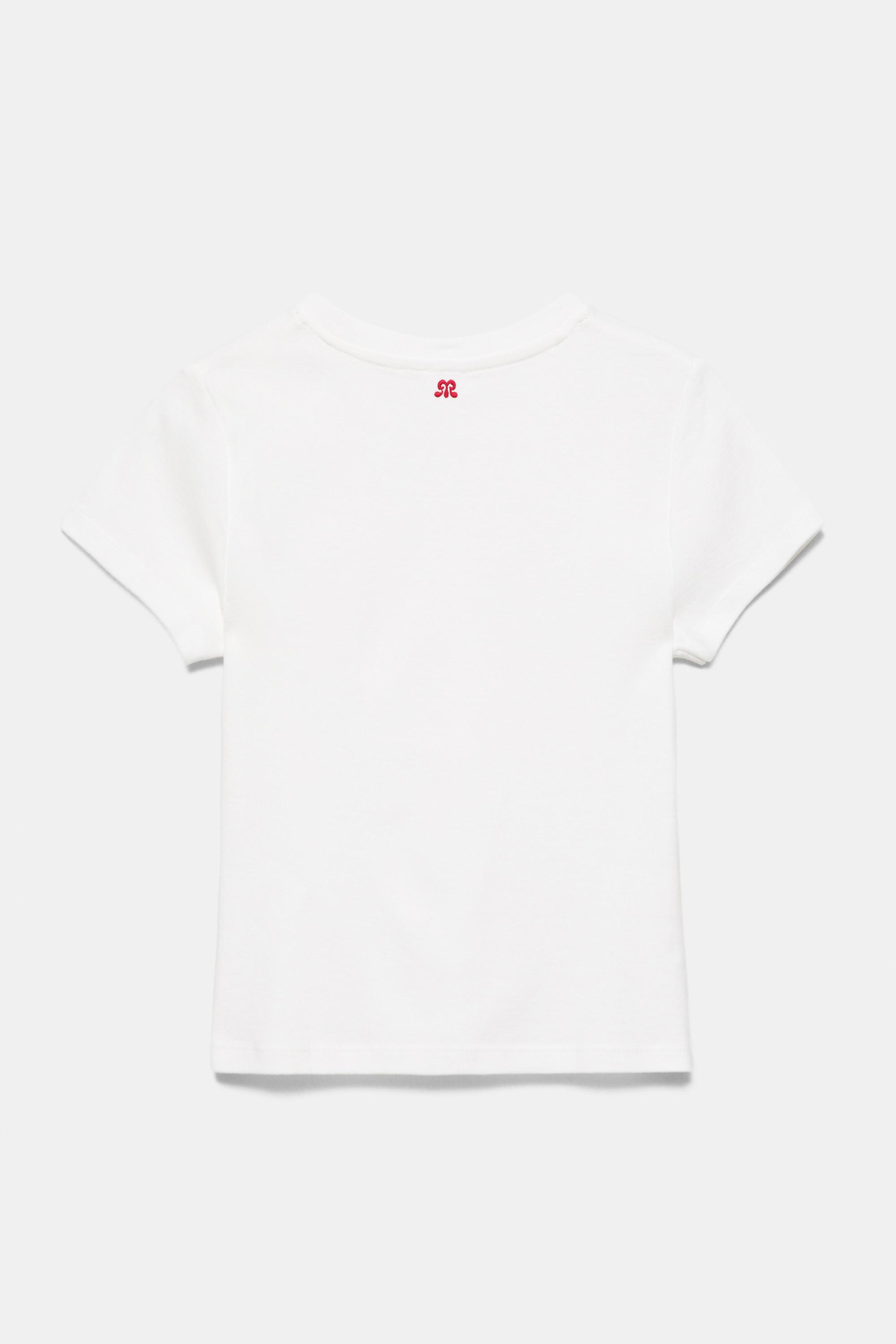 Hibiscus floral graphic T-shirt — Ice