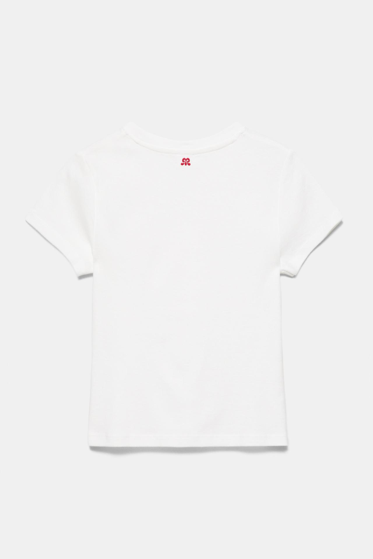 Hibiscus floral graphic T-shirt — Ice